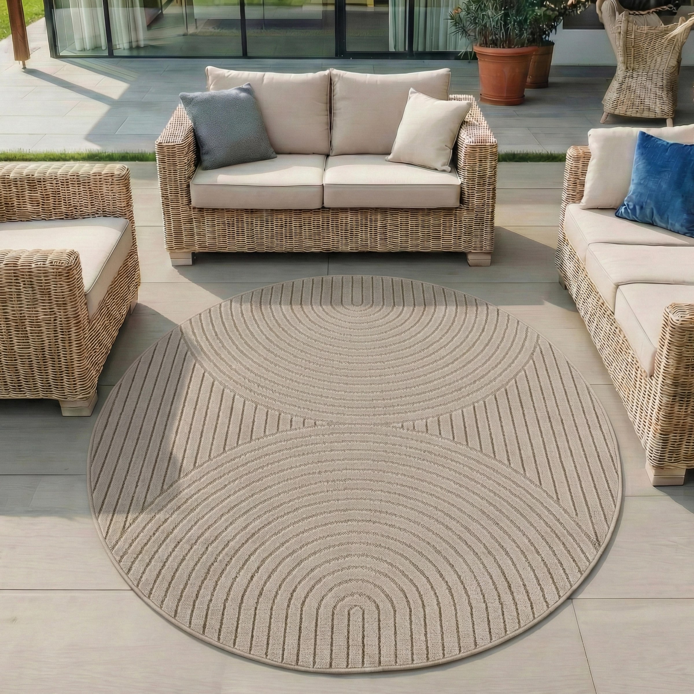 Ayyildiz Teppiche Outdoorteppich »NOVA 1201« rechteckig 5 mm Höhe Läufer, In und Outdoor, Wohnzimmer, Aussenbereich