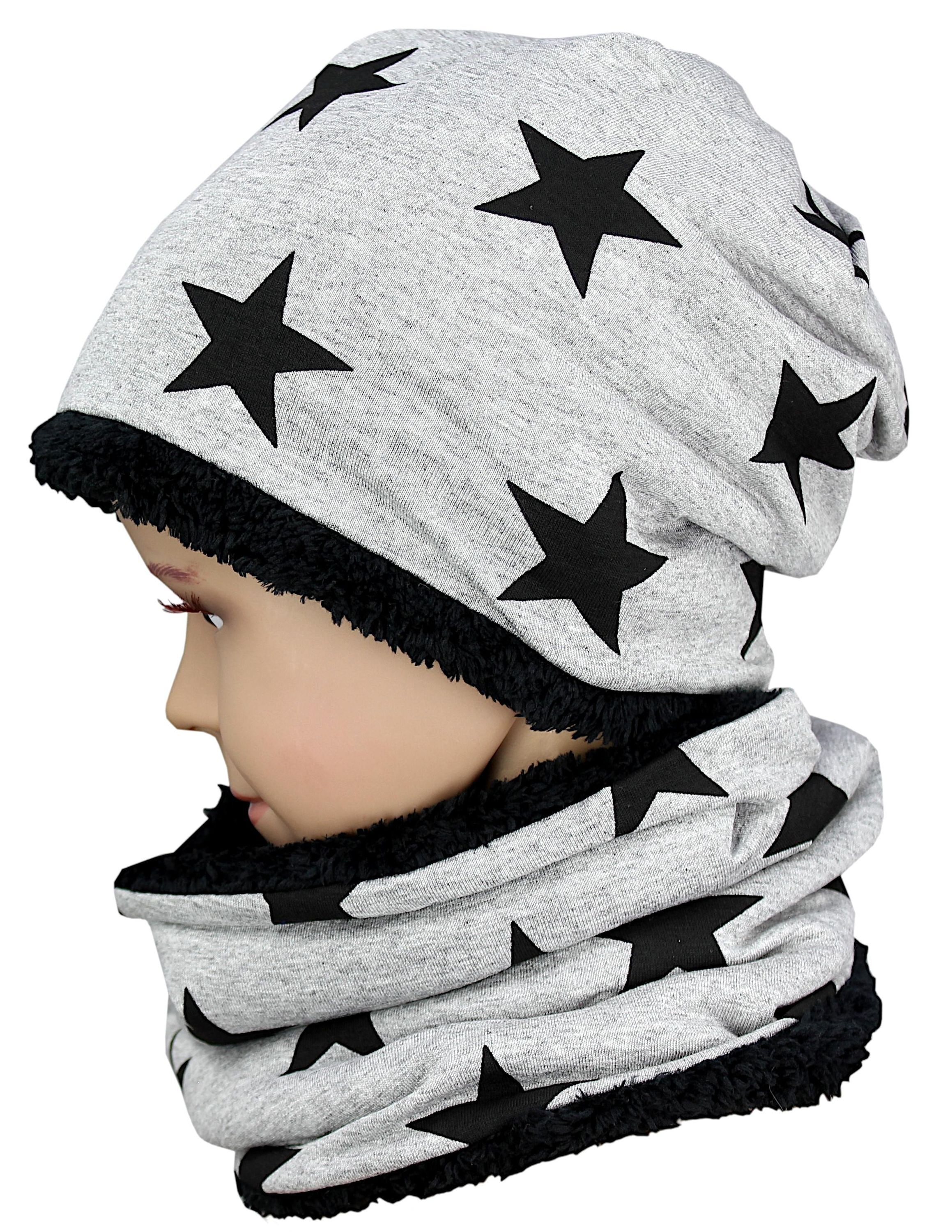 TupTam Beanie »Mütze Unisex Set Kinder Beanie Mütze Schlauchschal«