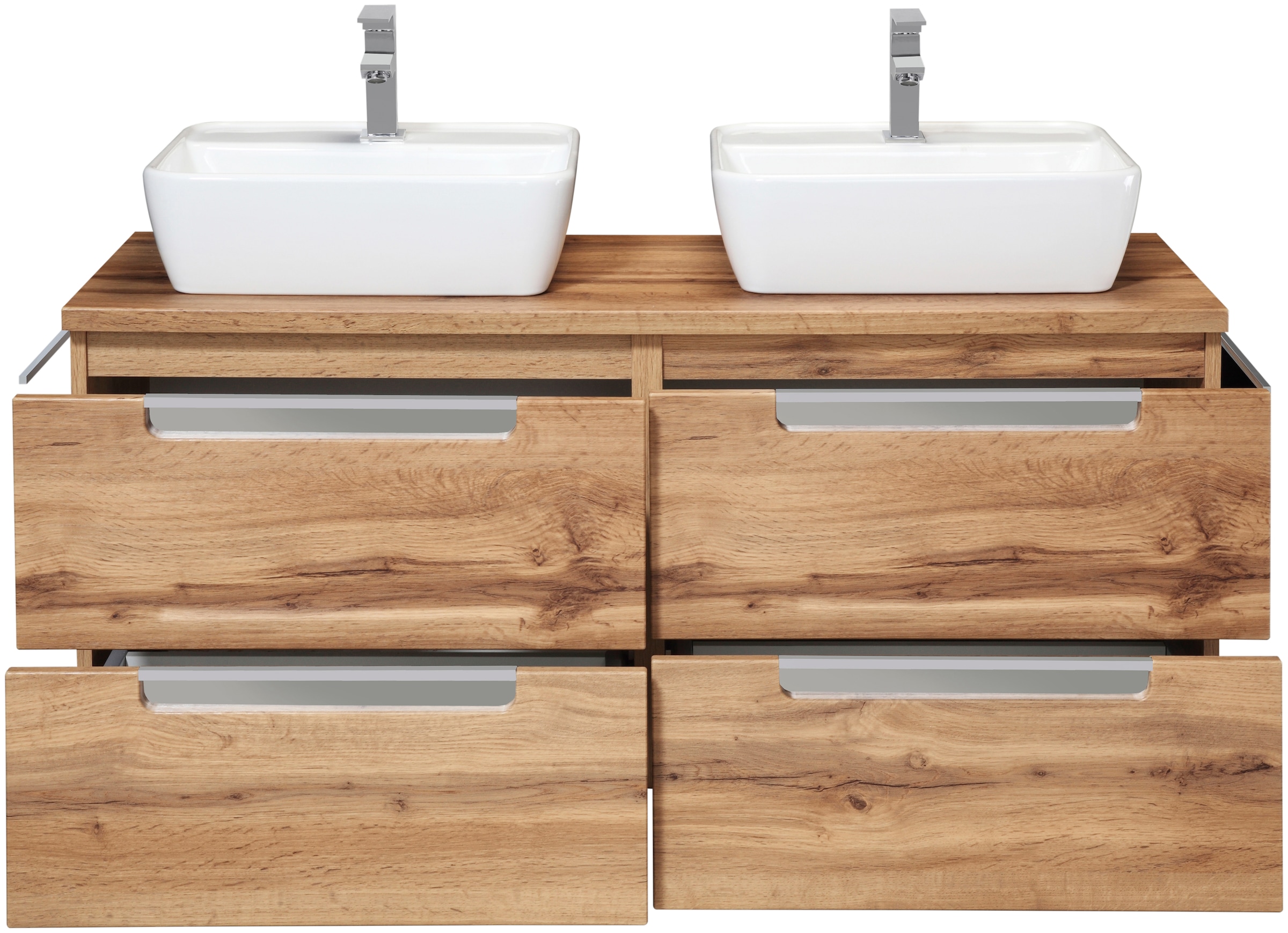 welltime Doppelwaschtisch »Malibu«, mit Soft-Close, Breite 120 cm