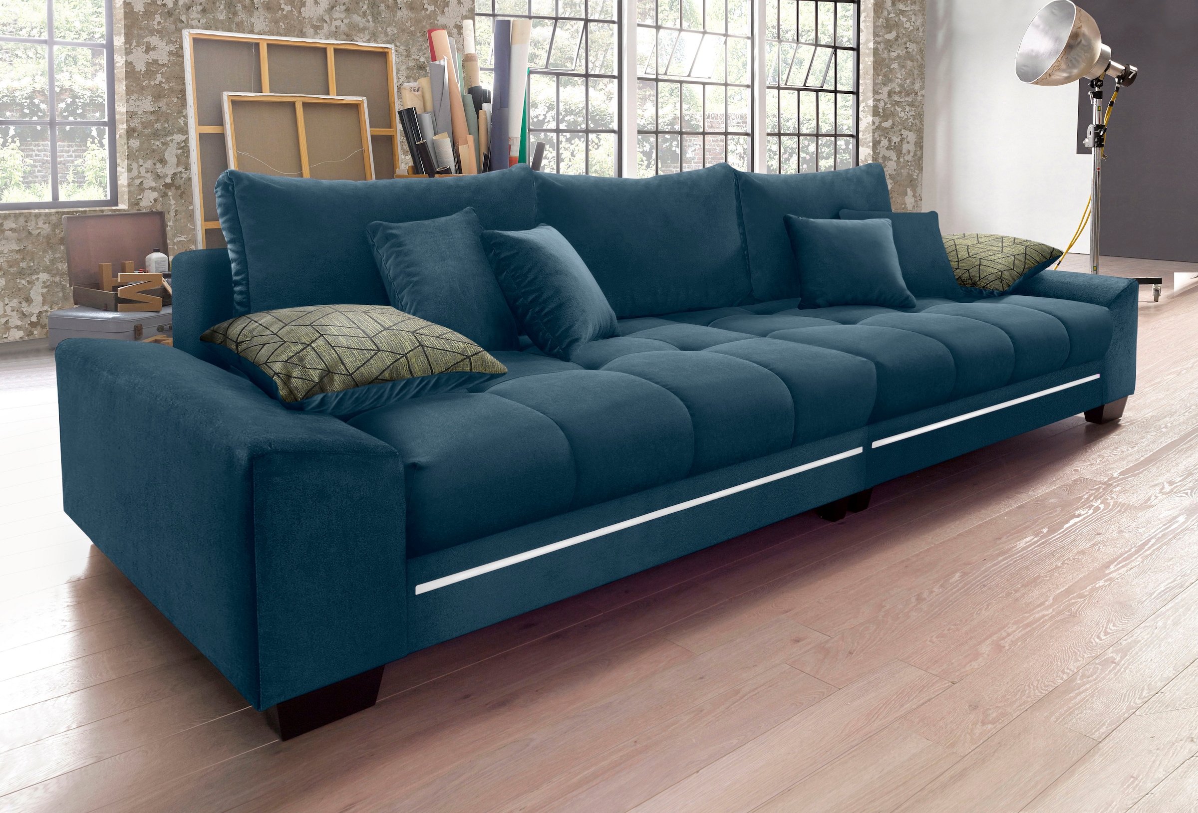 Mr. Couch Big-Sofa »Nikita«, mit (140kg kaufen bei Kaltschaum Belastung/Sitz), wahlweise mit OTTO RGB-Beleuchtung