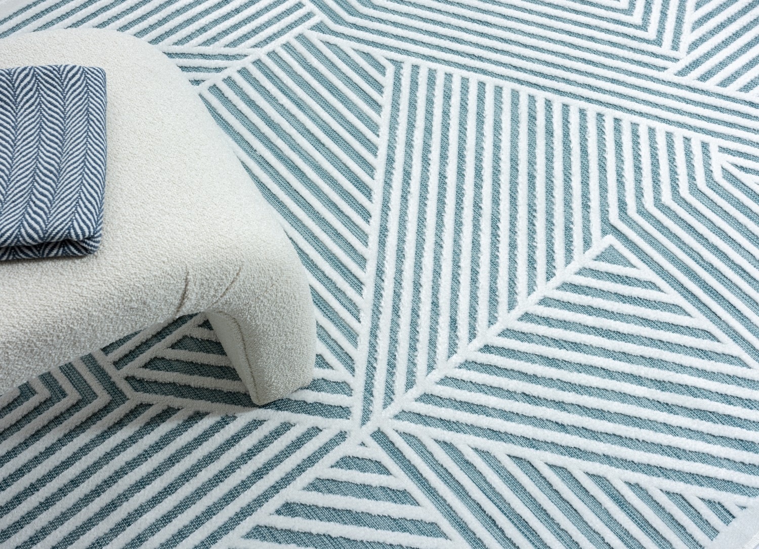 Myflair Möbel & Accessoires Teppich »Vill, LAGERRÄUMUNG!« rechteckig 8 mm Höhe modernes Design, Hoch-Tief Effekt, Outdoor geeignet, Balkon, Terrasse