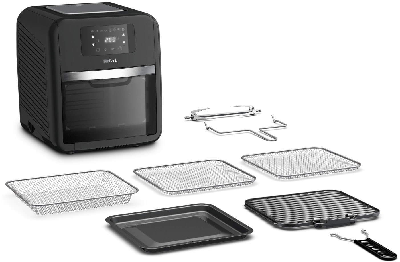Tefal Heißluftfritteuse »FW5018 Easy Fry Oven & Grill« 2000 W 7 Zubehörteile, 11 L, Temperaturkontrolle, einfach zu Reinigen, Timer in schwarz