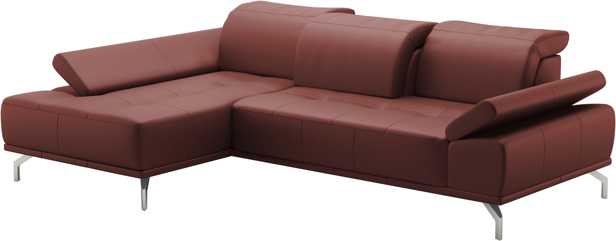 Places of Style Ecksofa »Caluna«, Inkl.Sitztiefenverstellung, wahlweise mit Kopf- und Armteilverstellung