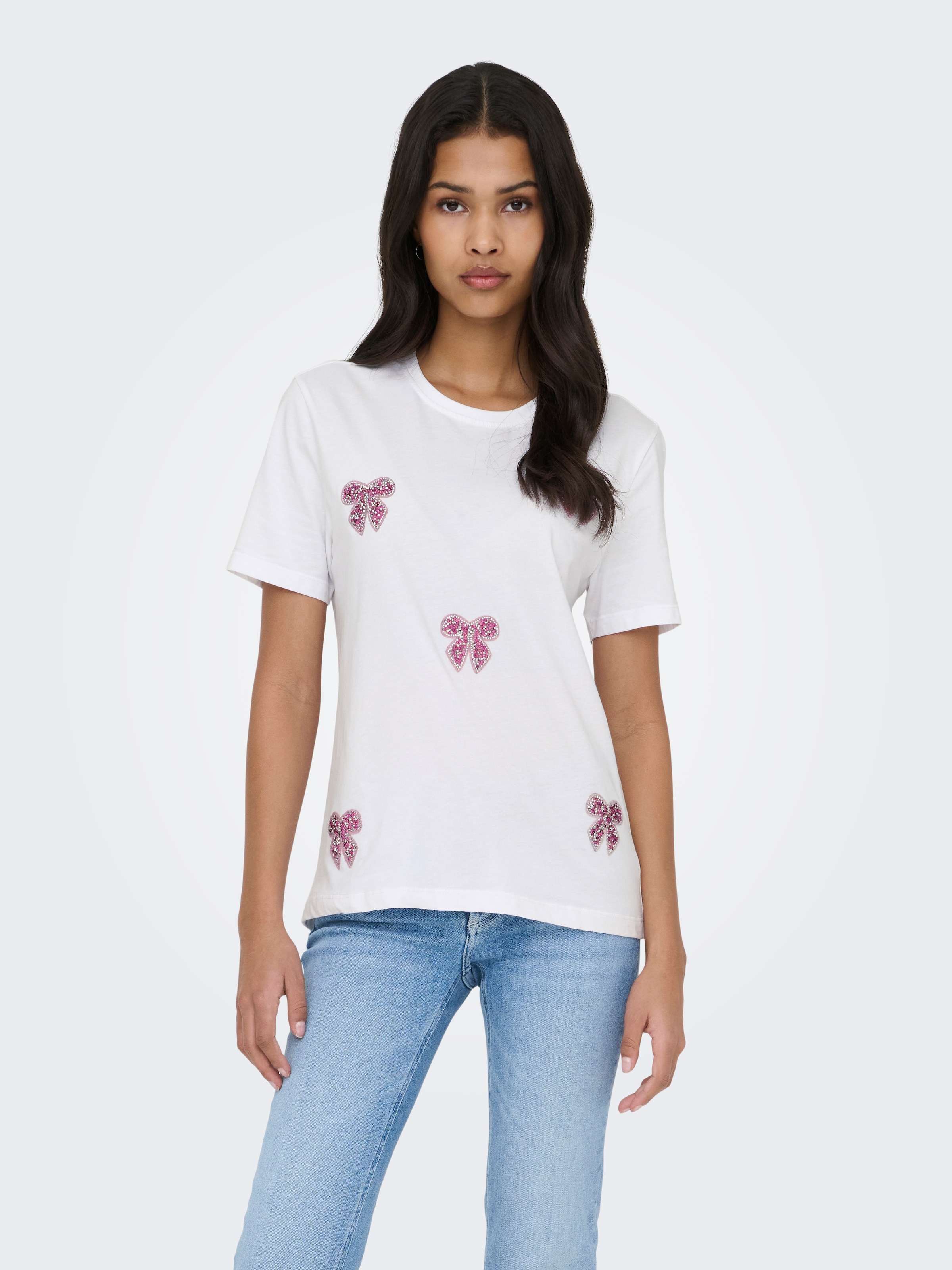 ONLY Kurzarmshirt »ONLKITA REG S/S PRINT TOP NOOS«