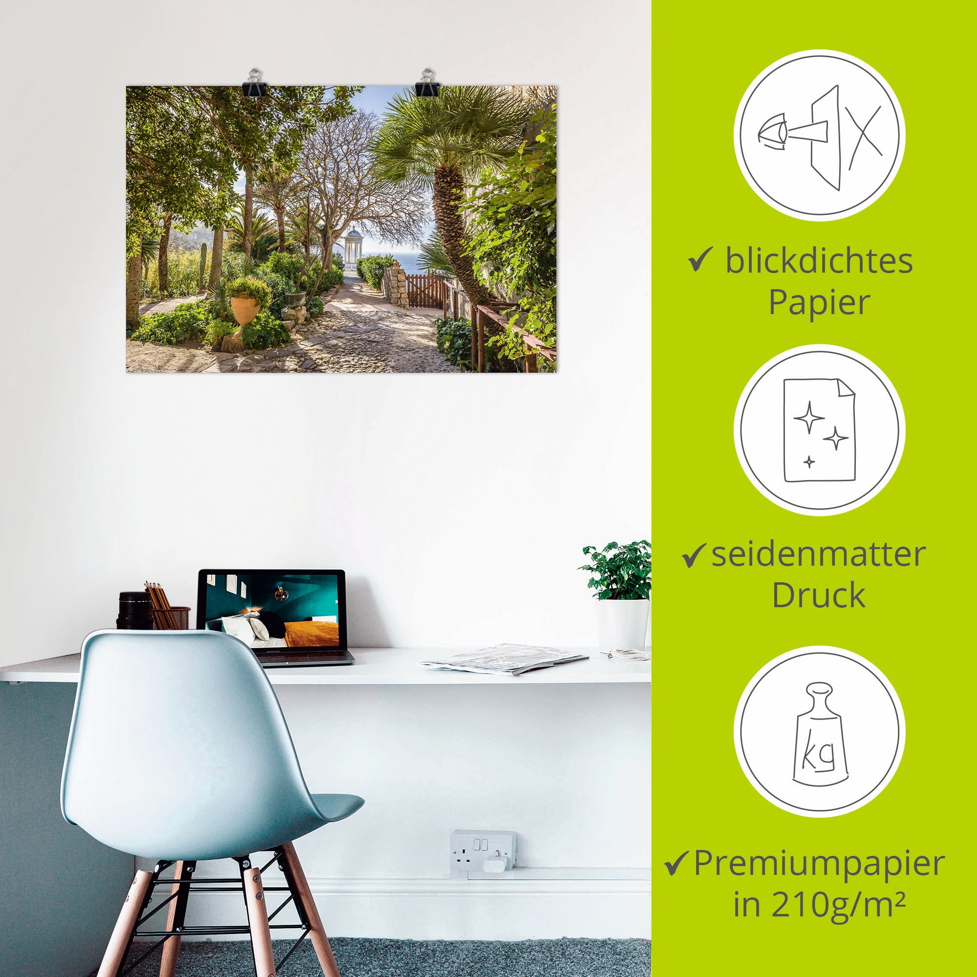 Artland Wandbild »Garten Son Marroig bei DeiÃ , Mallorca« Gartenbilder 1 Stk. tlg. als Leinwandbild, Poster in verschied. Größen