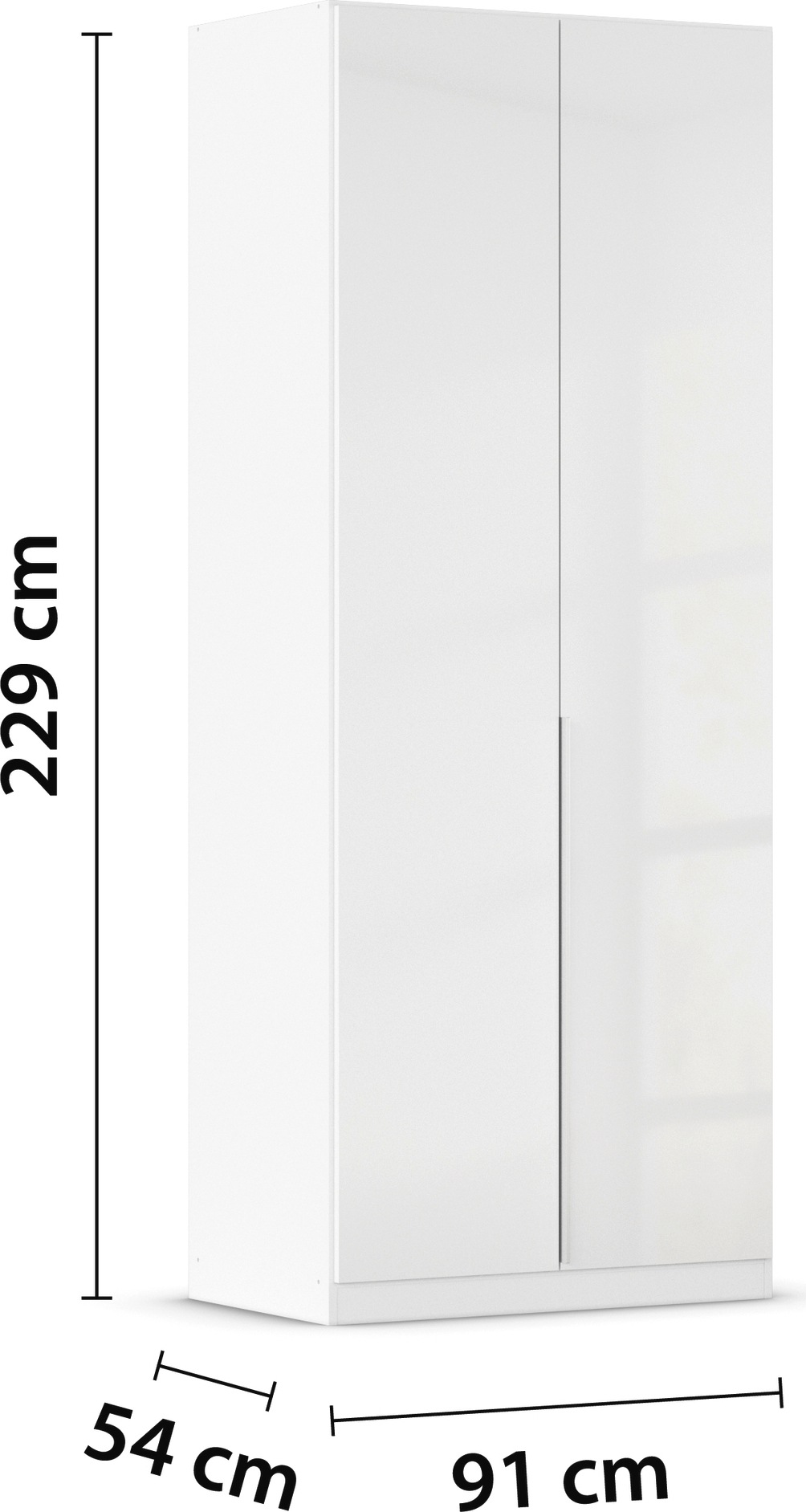 rauch Drehtürenschrank »Kleiderschrank Schrank Garderobe AGORDO TOPSELLER Schlafzimmer«, (in zwei Griff-Farben mit Dekor- oder Hochglanzfront), durchdachte Innenausstattung, in 6 Breiten und 2 Höhen MADE IN GERMANY
