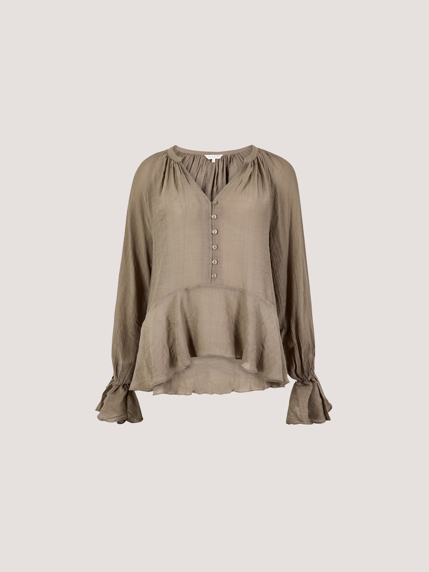 Apricot Klassische Bluse »Bluse mit strukturiertem Peplum-Saum« Knopfleiste