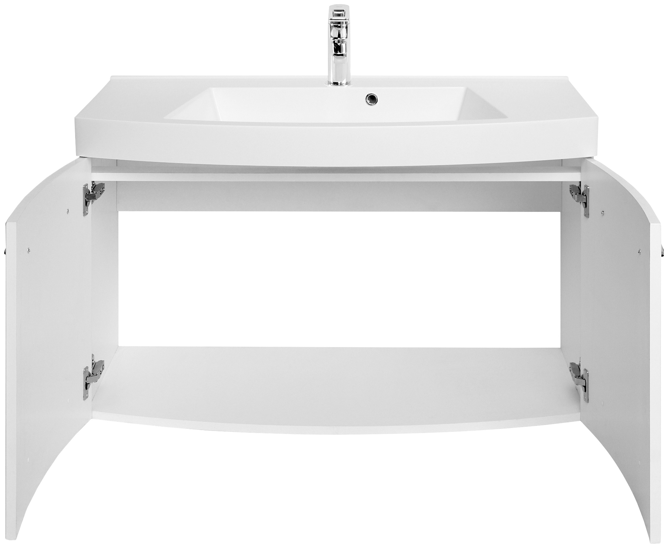 welltime Badmöbel-Set »Florida«, (2 St.), Waschplatz Breite 100 cm und Spiegelschrank