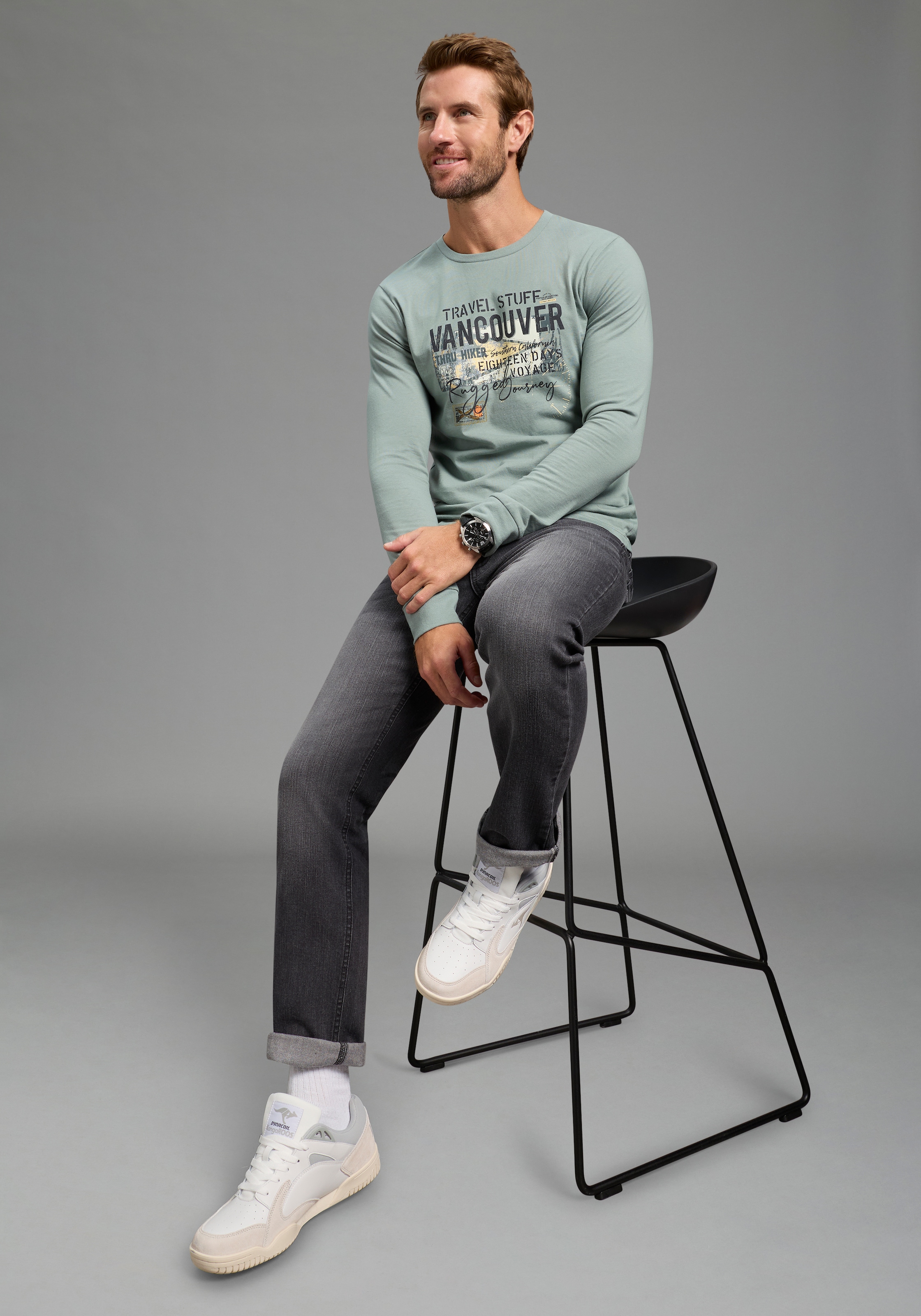 Man's World Rundhalsshirt »Neue Kollektion!« mit Print