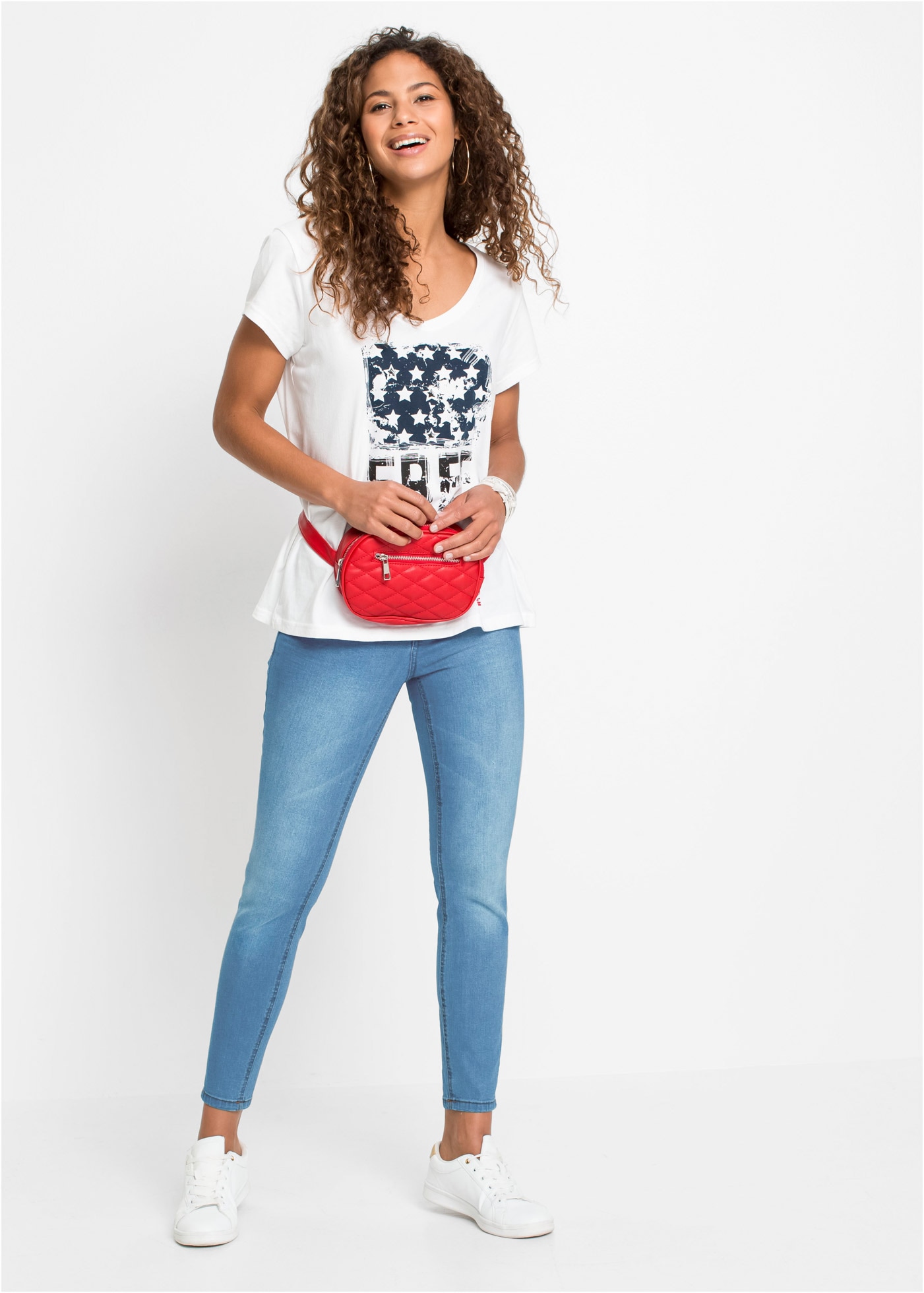 bonprix Skinny-fit-Jeans Skinny-fit-Passform, verkürztes 7/8-Bein, mit Five-Pocket-Style