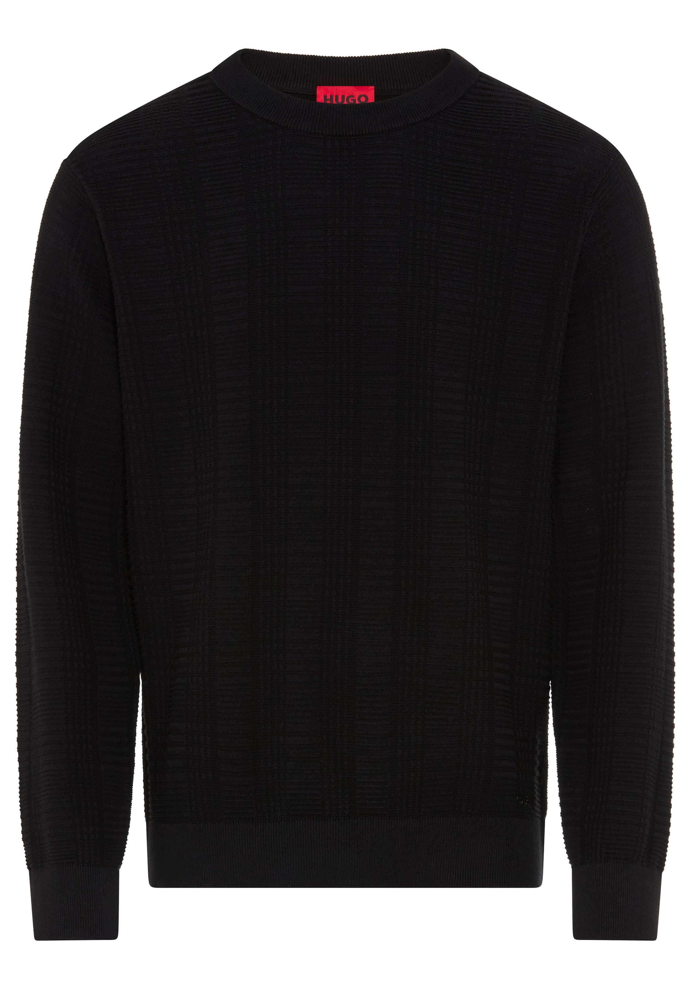 HUGO Strickpullover »Simoh« Rundhalsausschnitt, reine Baumwolle, Regular Fit