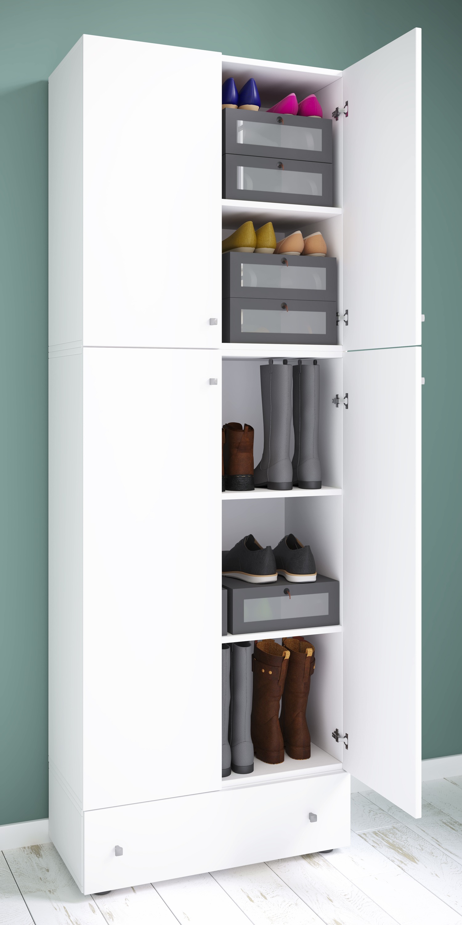 VCM Schuhschrank »XXL Schuhschrank Kleiderschrank Schrank Lona 5f S« 1 Stk. tlg.