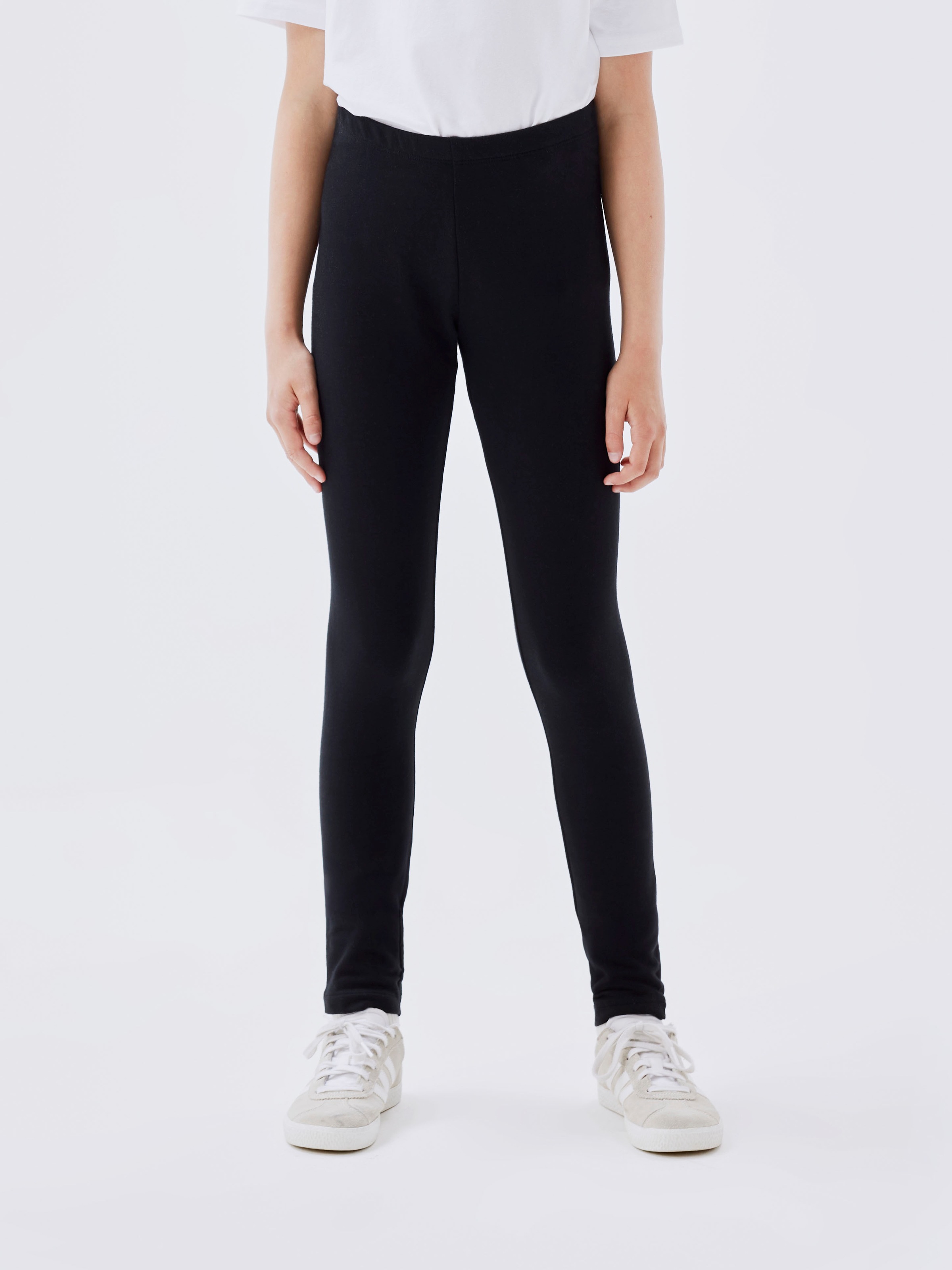 Name It Mädchen Leggings »NKFDAVINA SOLID SWE LEGGING« in schwarz, Größe 122