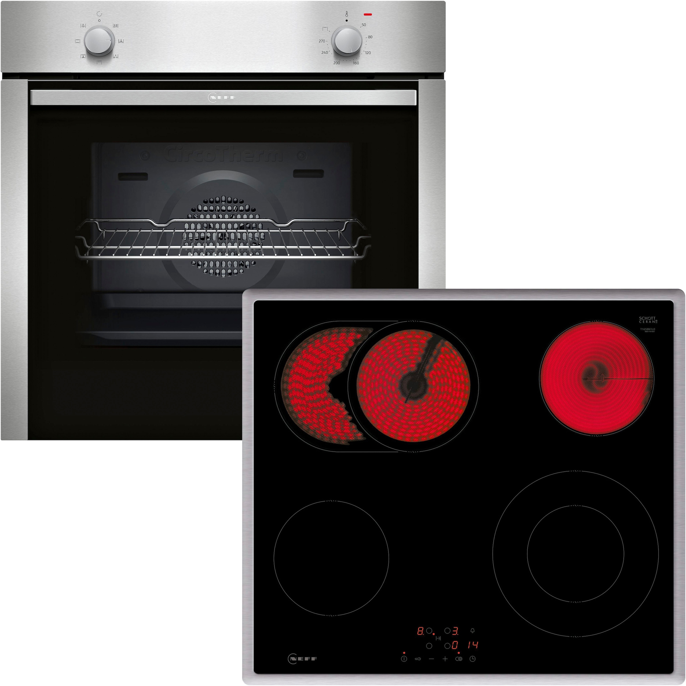 Backofen-Set N 30/N 50 »B1DCA0AN0«, mit Teleskopauszug nachrüstbar