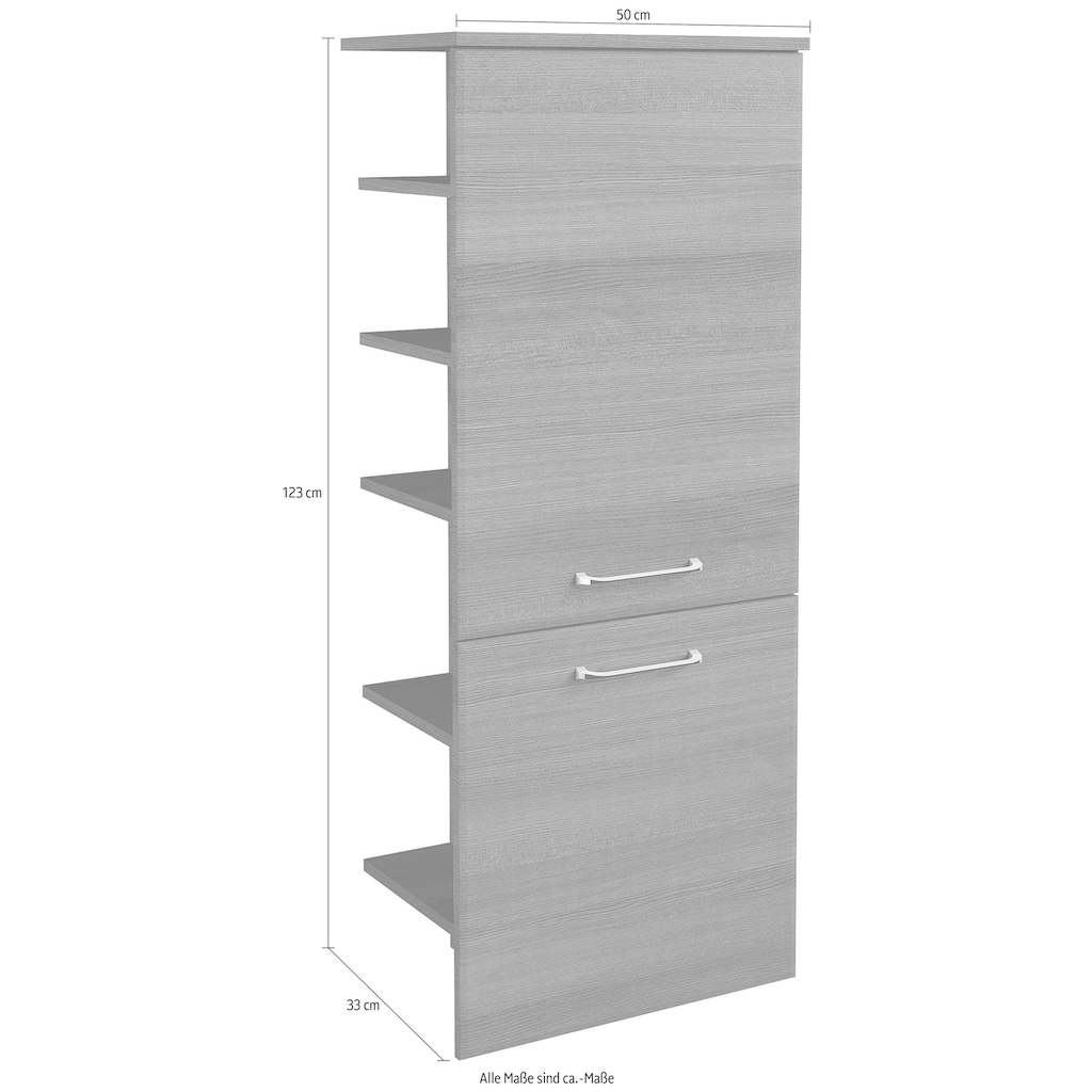 Saphir Midischrank »Quickset Badschrank 50 cm breit, 2 Türen, seitliche Ablagen«