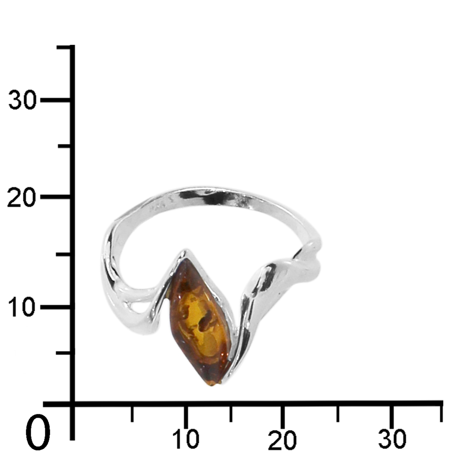 OSTSEE-SCHMUCK Fingerring »- Annelie - Silber 925/000 - Bernstein«