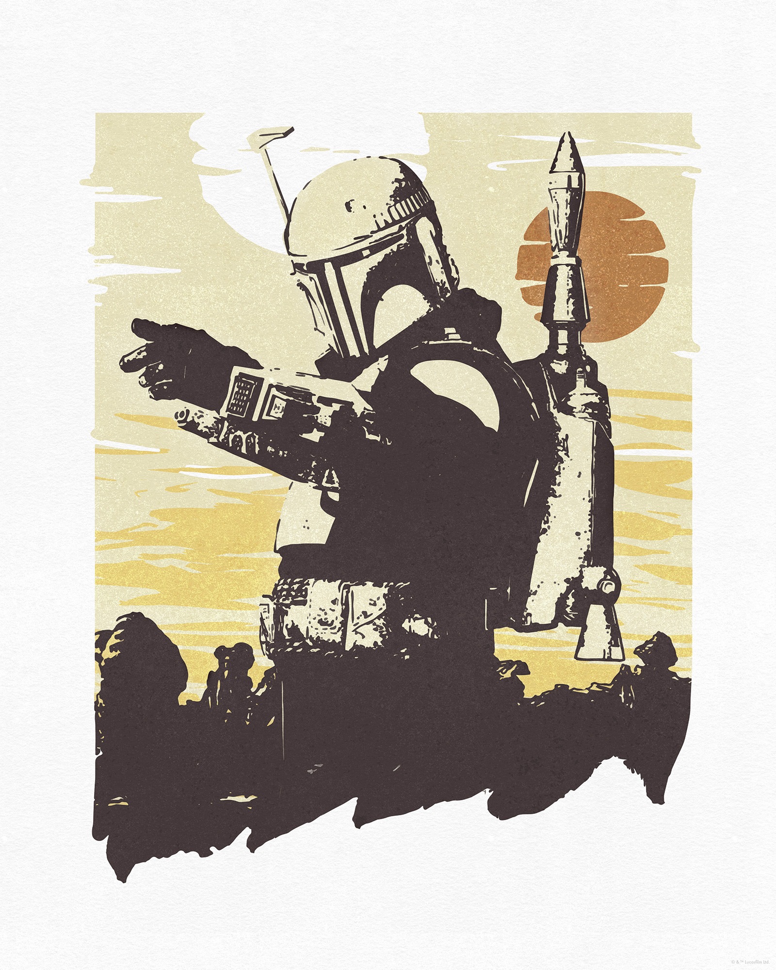 Komar Wandbild »Star Wars Boba Fett Illustration Target«, Disney, (Set, 1 St.), 40 x 50 cm (Breite x Höhe) - Kinderzimmer, Dekoration