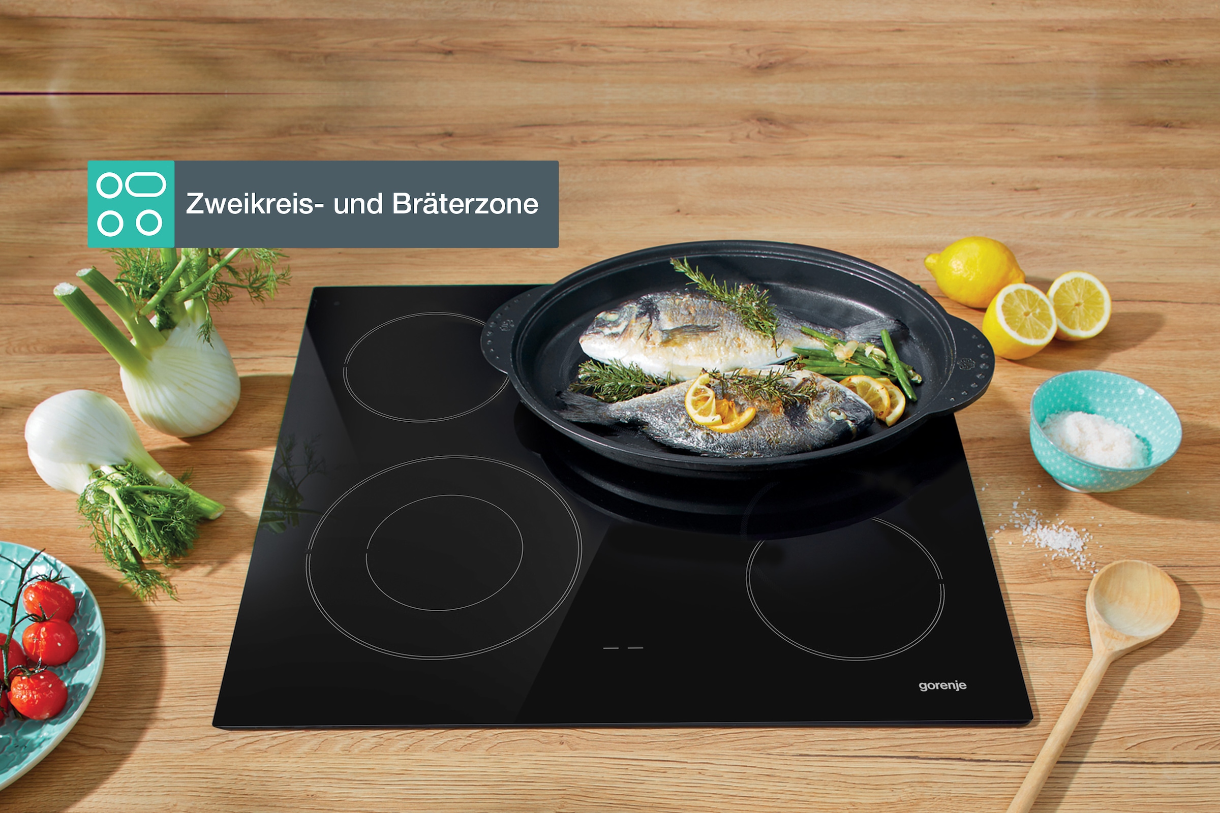 GORENJE Elektro-Herd-Set »Herd BCSB 737OTX«, mit 1-fach-Teleskopauszug, Aqua Clean, (1 St.)