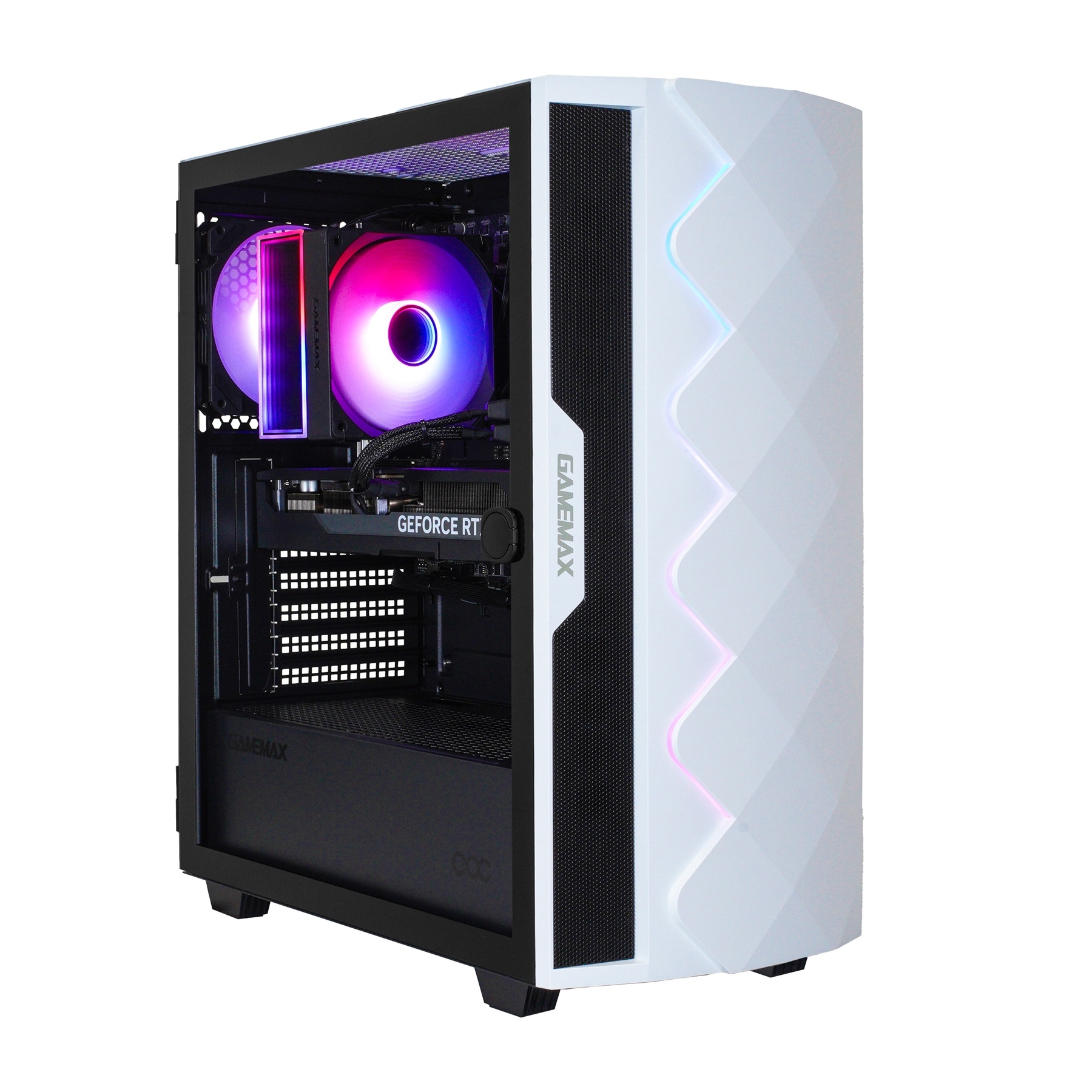 GAMEMAX Gaming-PC-Komplettsystem »GigaDeal Diamond WT SET2643«, (inkl. Maus & Tastatur), Windows 11 + Gigabyte GS32QC LED-Monitor Curved, 80 cm (32")