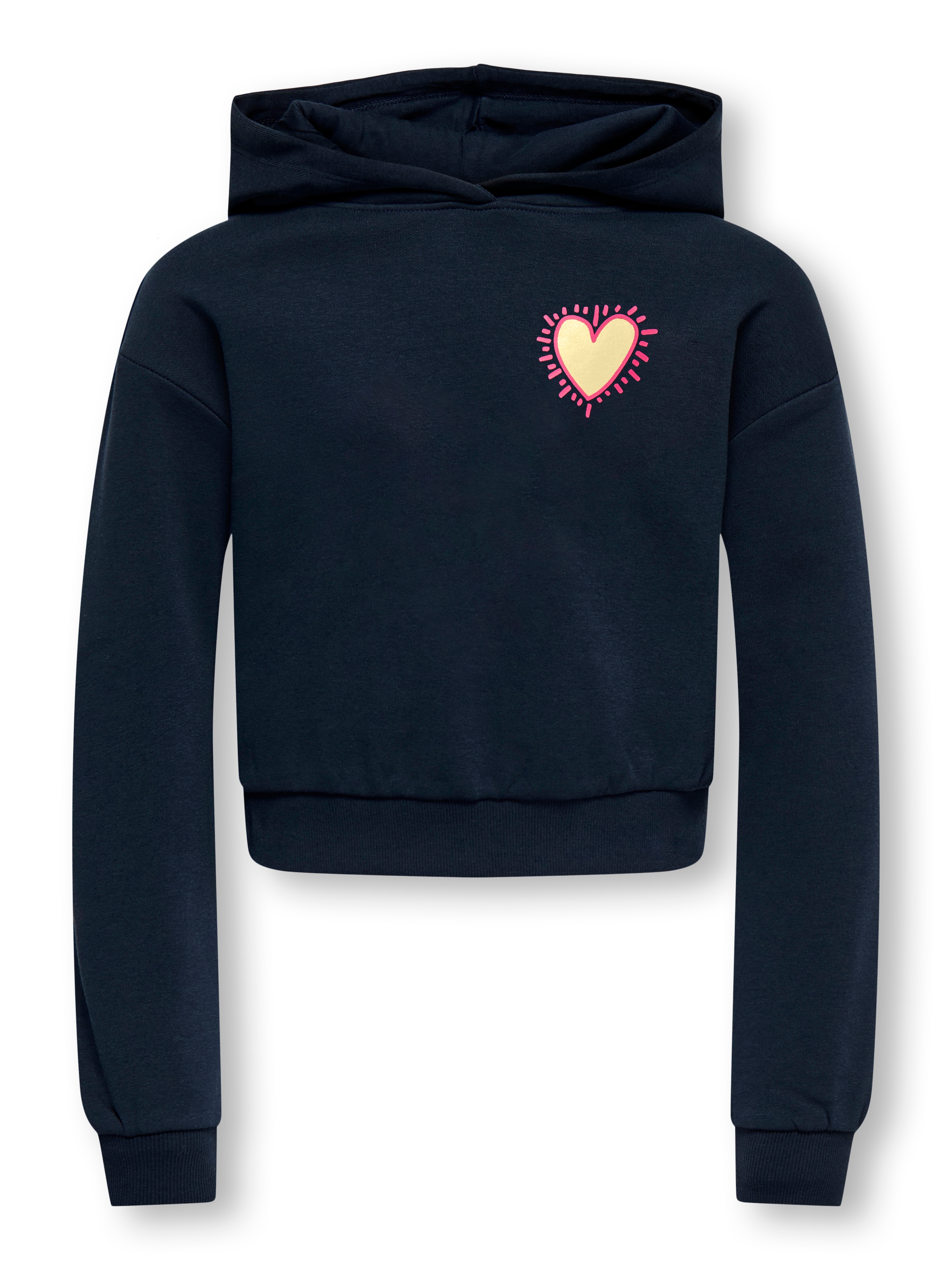 KIDS ONLY Kapuzensweatshirt »KOGCOOPER LIFE LOV E LS HOOD FR SWT«, Baumwollmischung, regular fit
