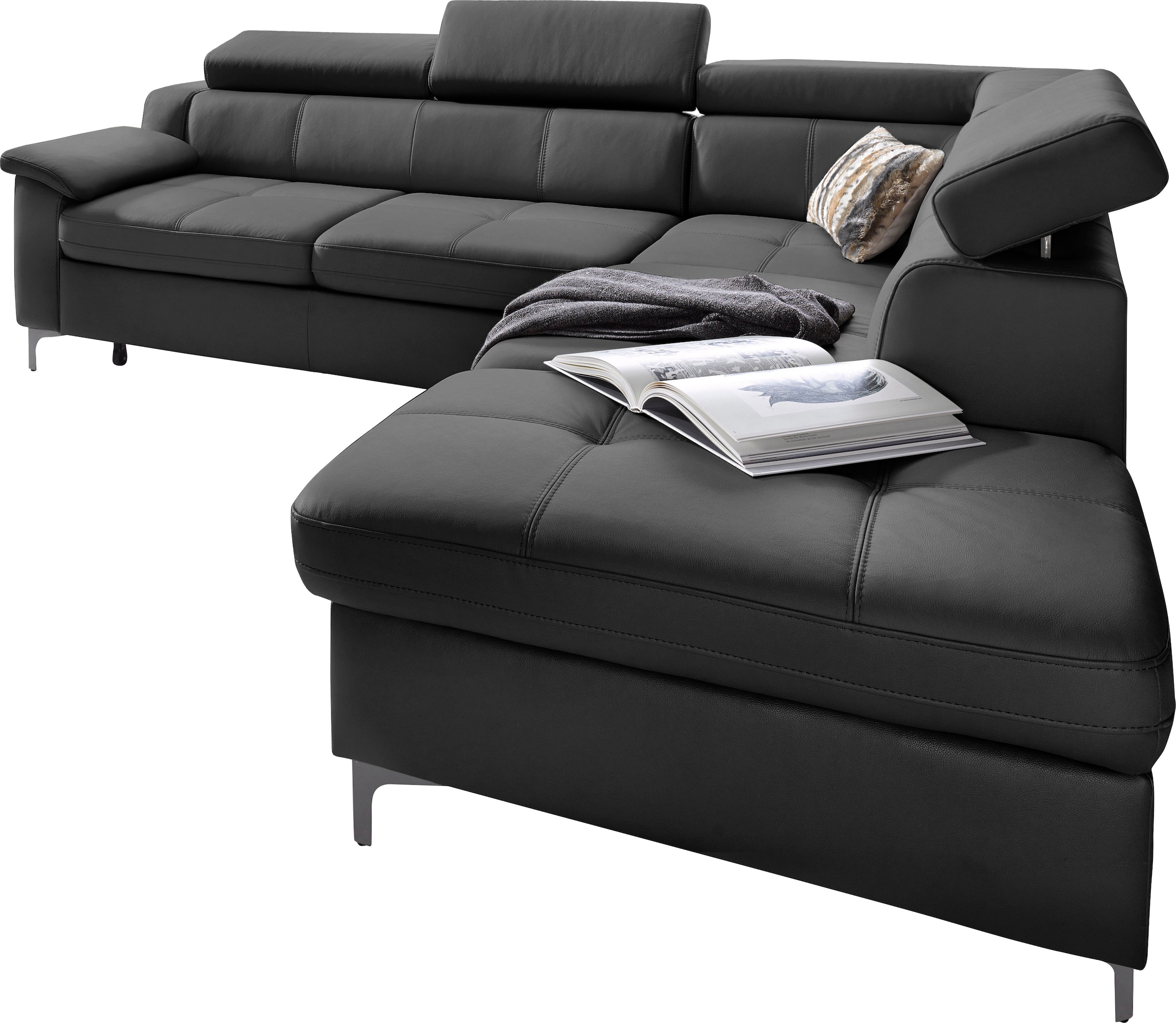 exxpo - sofa fashion Ecksofa, mit Kopf- bzw. Rückenverstellung, wahlweise mit Bettfunktion und Bettkasten