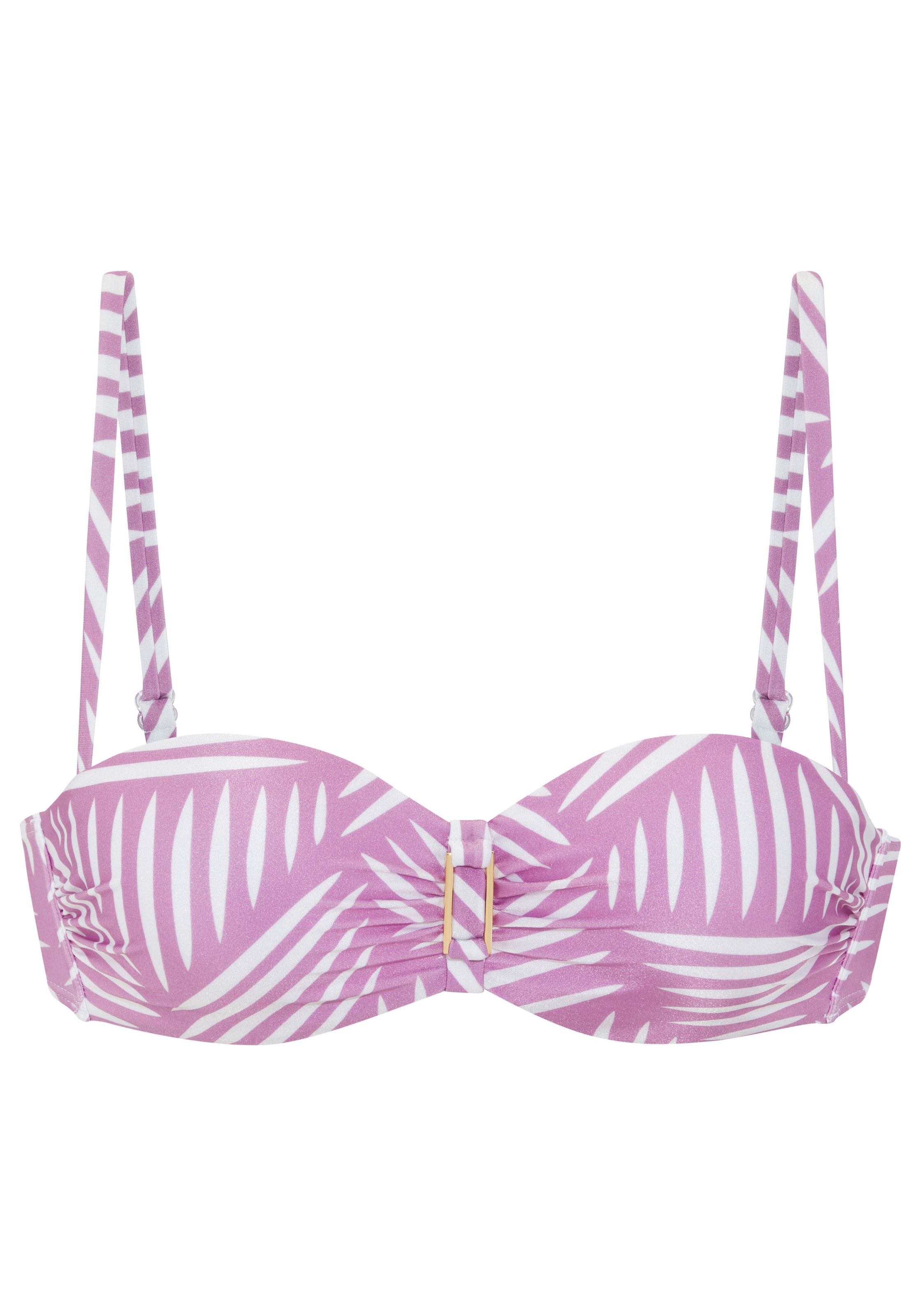 LASCANA Bügel-Bandeau-Bikini-Top »Liv« Mit goldfarbener Schnalle