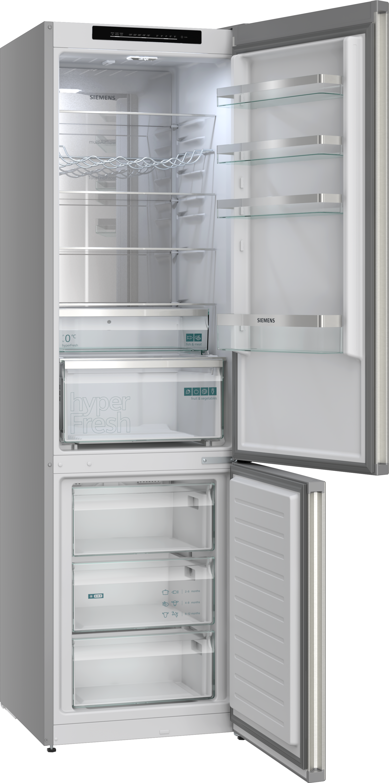 SIEMENS Kühl-/Gefrierkombination iQ300 »KG39NVICG« 203 cm hoch 60 cm breit hyperFresh System für frisches Obst und Gemüse sowie Total noFrost