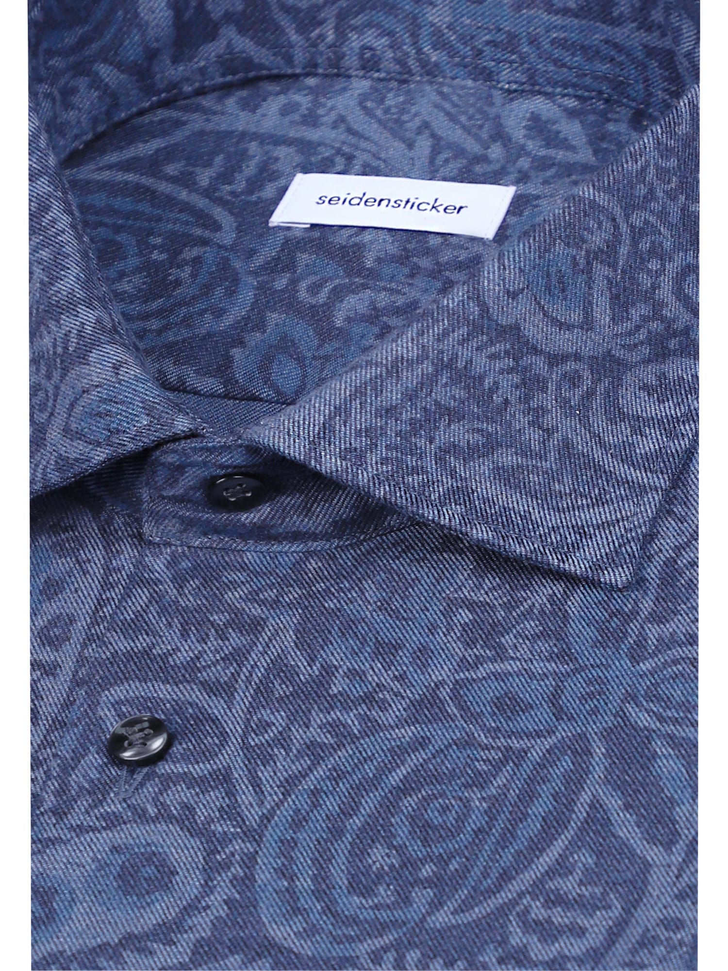 seidensticker Flanellhemd »Schwarze Rose« Slim 1/1 Kentkragen Druck