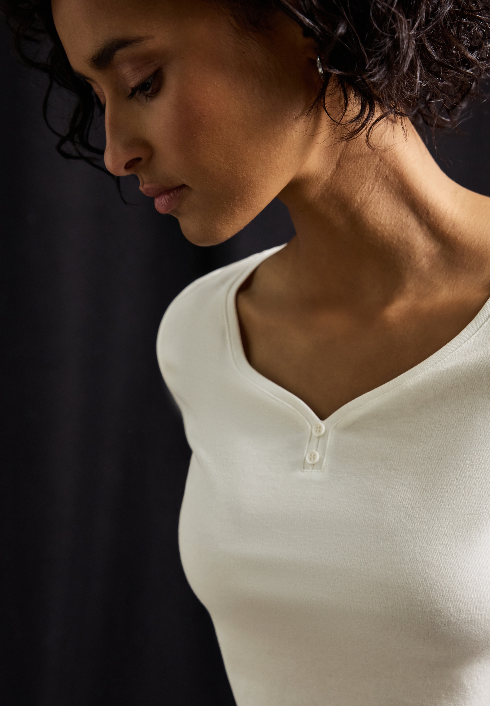 STREET ONE 3/4-Arm-Shirt, mit Knopfdetail