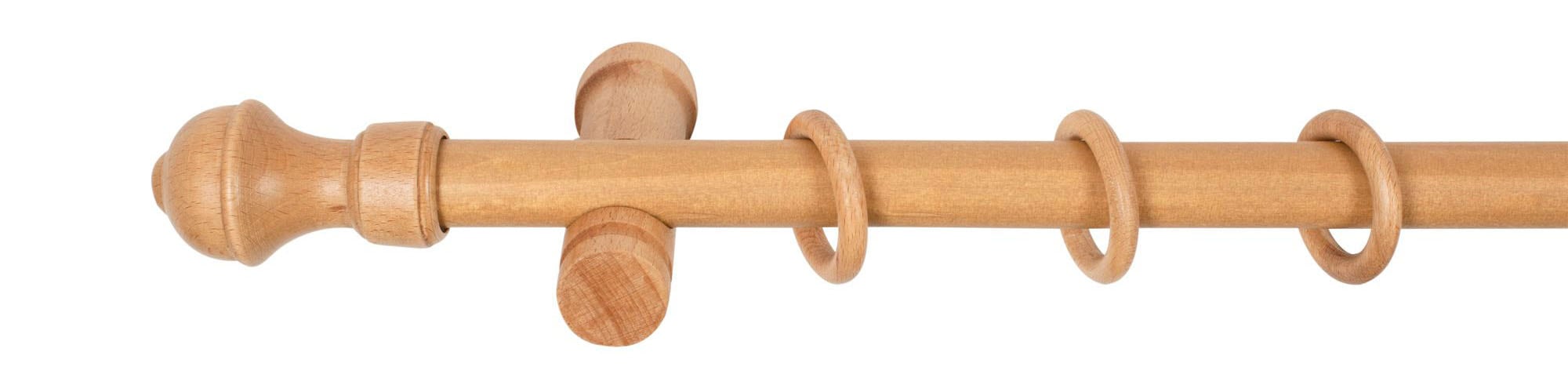 SN DECO GROUP Gardinenstange »Ares« 1 läufig-läufig Fixmaß 28 mm, Holz, verschiedene Längen und Farben, Komplettset