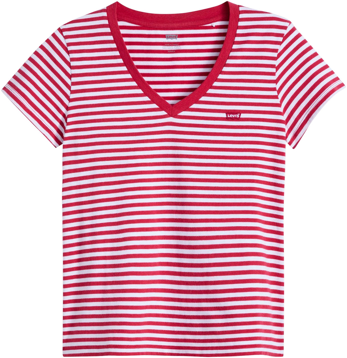 Levi's® V-Shirt »PERFECT VNECK«, mit Mini-Batwing-Logostickerei