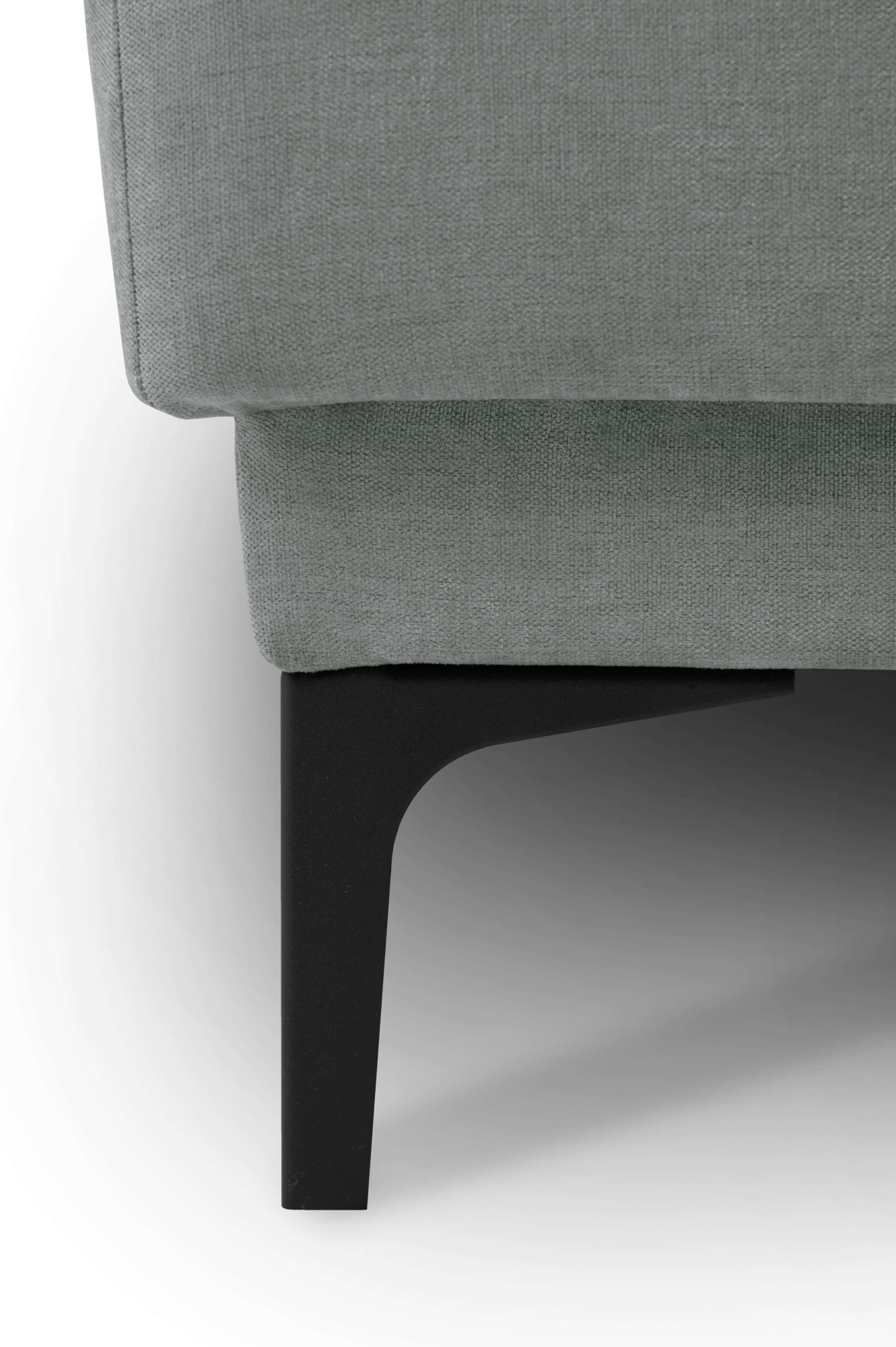 Places of Style Wohnlandschaft »XXL Sofa Oland, Struktur, Flachgewebe, Luxus-Microfaser, Boucle«, U-Form, 342 cm, Wellenunterfederung, Skandi-Design, Metallfüße