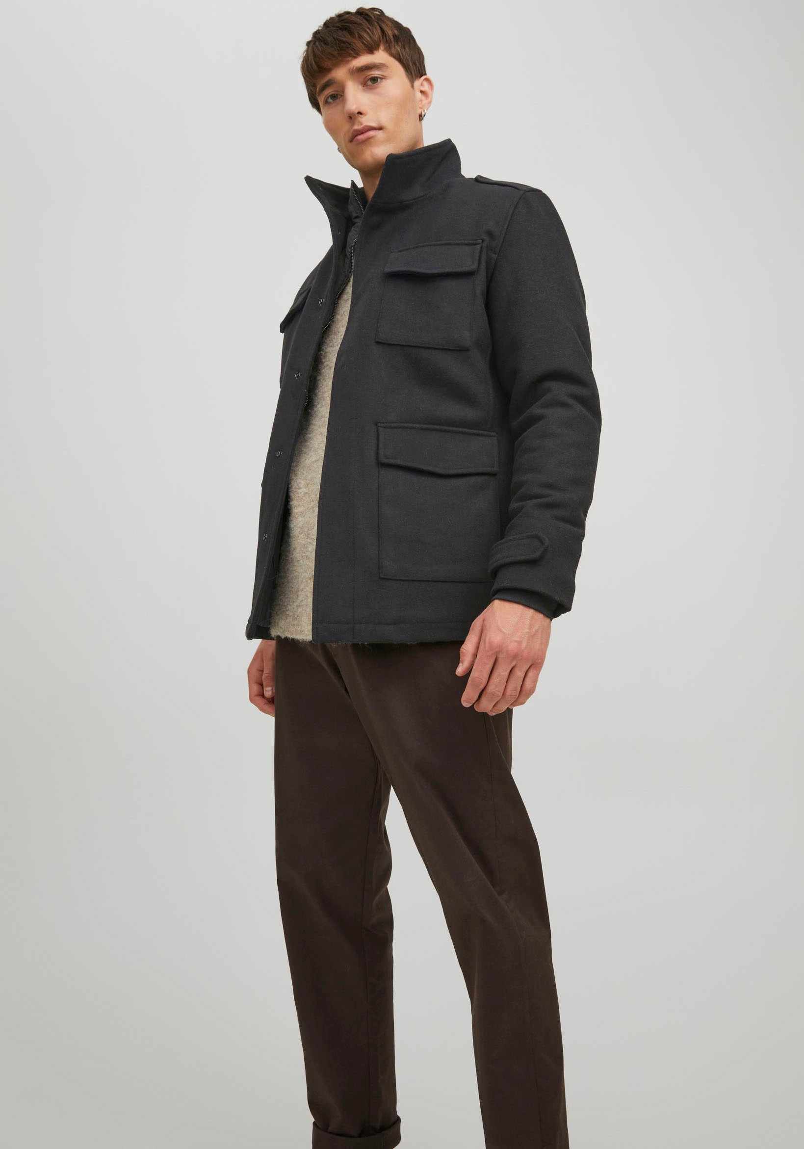 Jack & Jones Langjacke »BLAPARKER WOOL FIELD JKT«