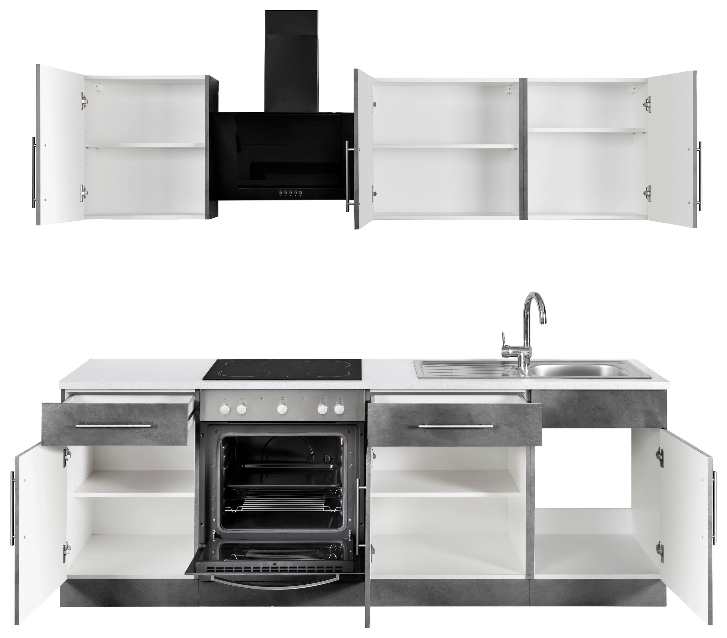 wiho Küchen Küchenzeile »Cali«, ohne E-Geräte, Breite 220 cm im OTTO Online  Shop