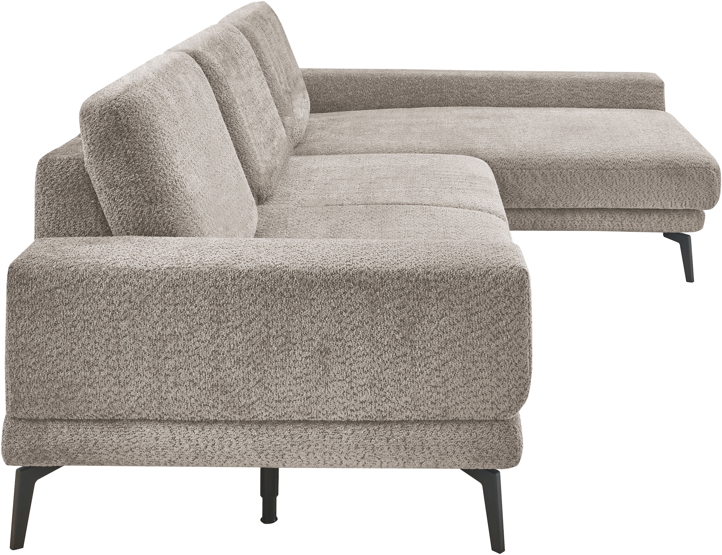 set one by Musterring Ecksofa »SO 3600 optimaler Sitzkomfort in Federkern o. Kaltschaum, 2 Sitzhöhen« Sitzhöhe 44 cm, Kaltschaum, B 293 x T 180 cm, Kama stone