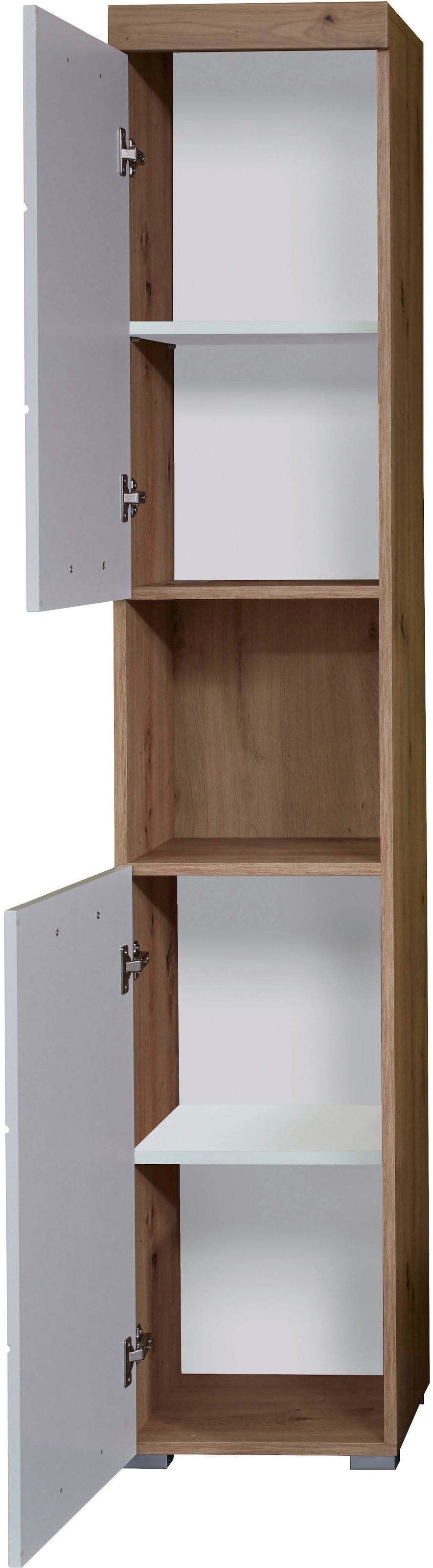 welltime Hochschrank »Avena« Badschrank mit 2 Türen & 1 Fach - (B/T/H) 37/31/190 cm