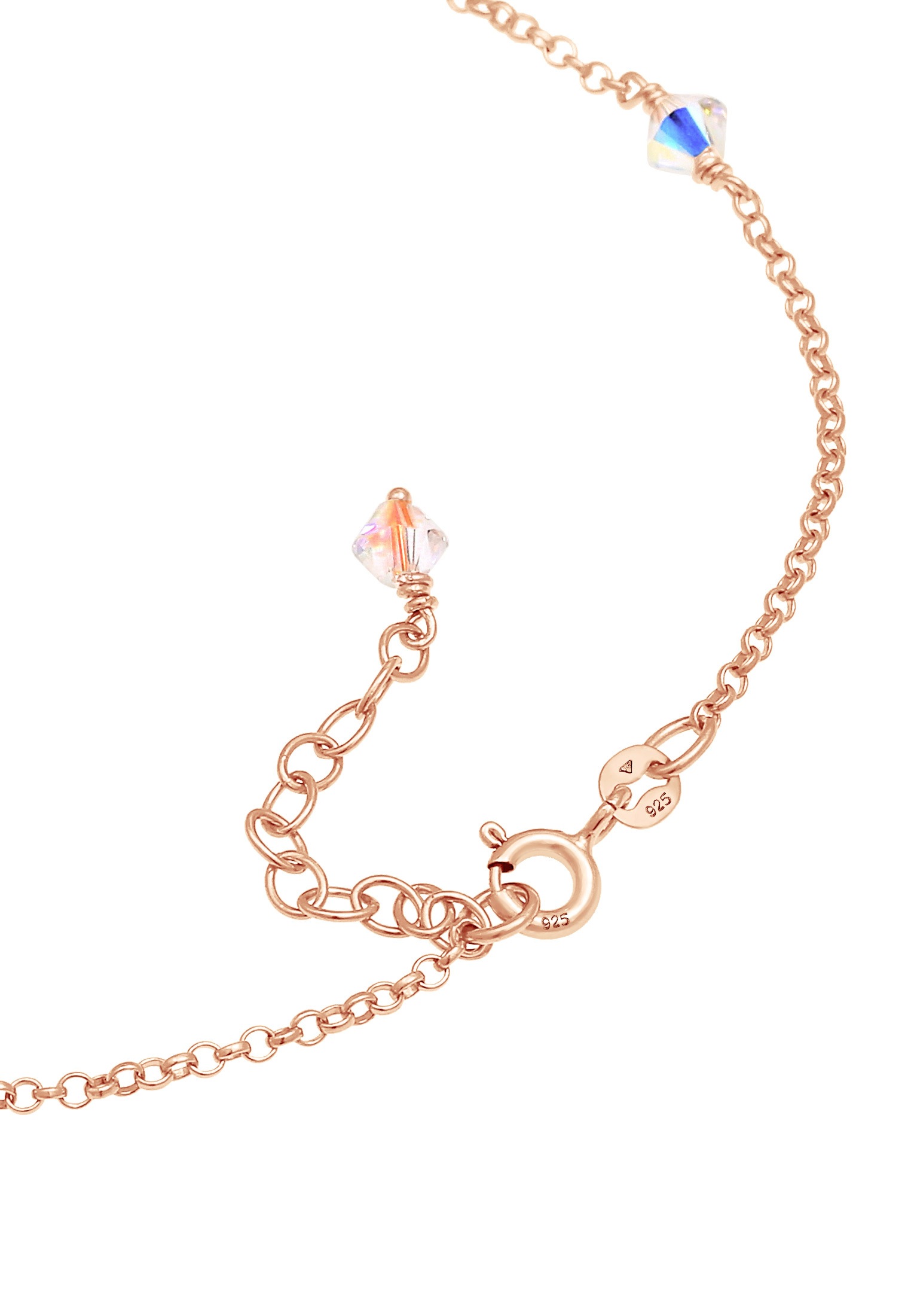 Elli Fußkette »Fußschmuck Klassiker Kristalle 925 Silber«