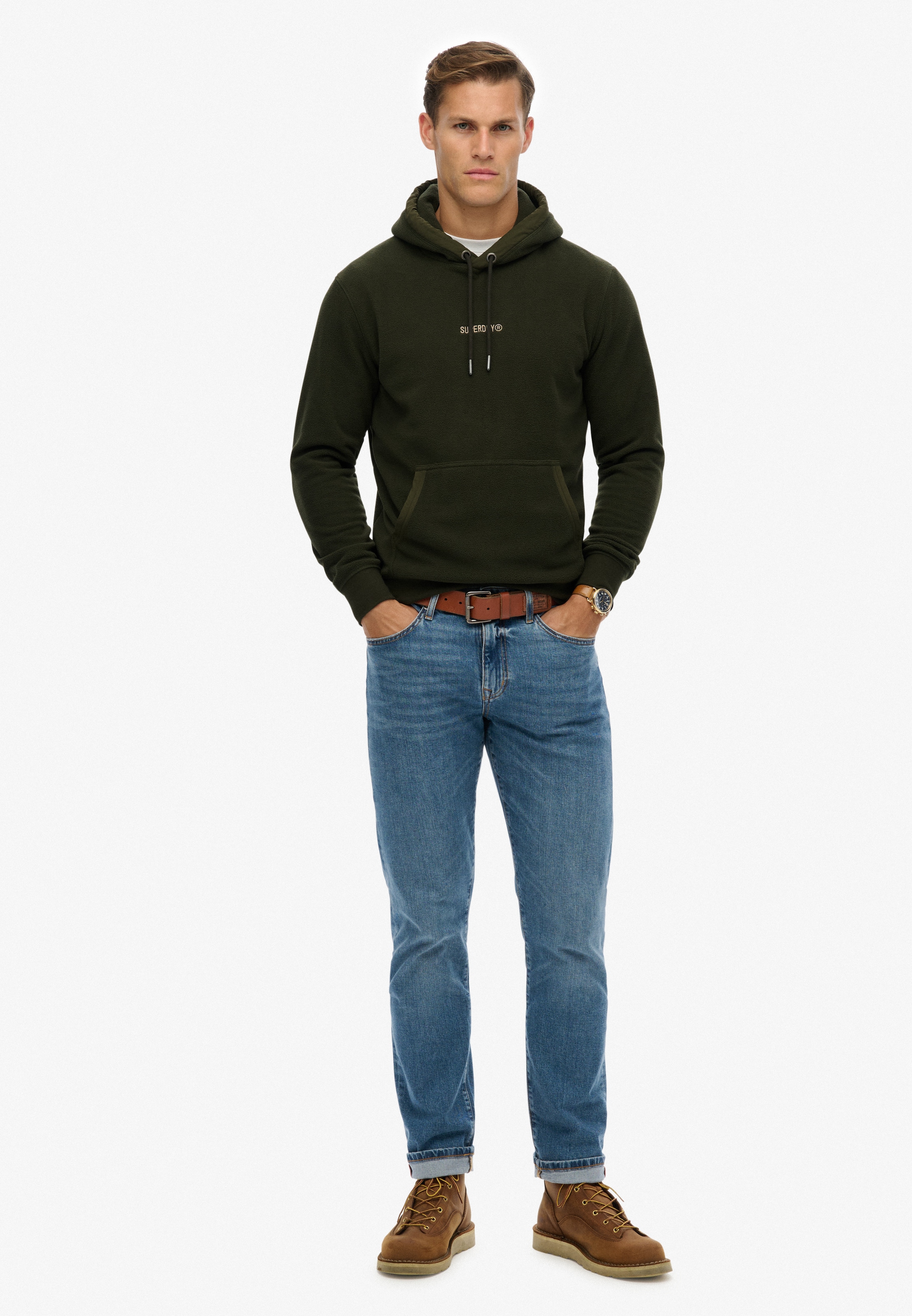 Superdry Kapuzensweatshirt »MICRO LOGO FLEECE HOOD«