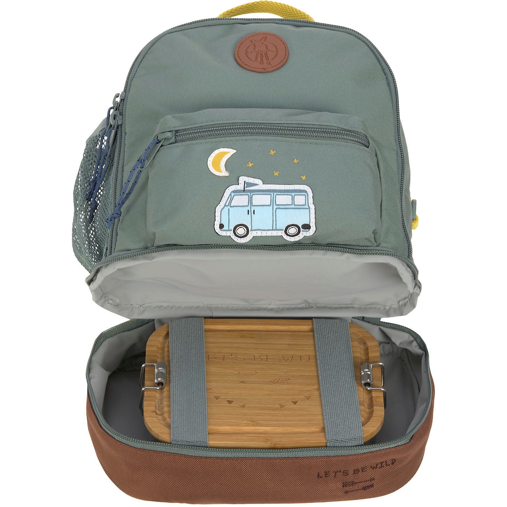 LÄSSIG Kinderrucksack »Adventure, Bus, Mini Backpack«, Floureszierende Flächen, PETA-approved vegan