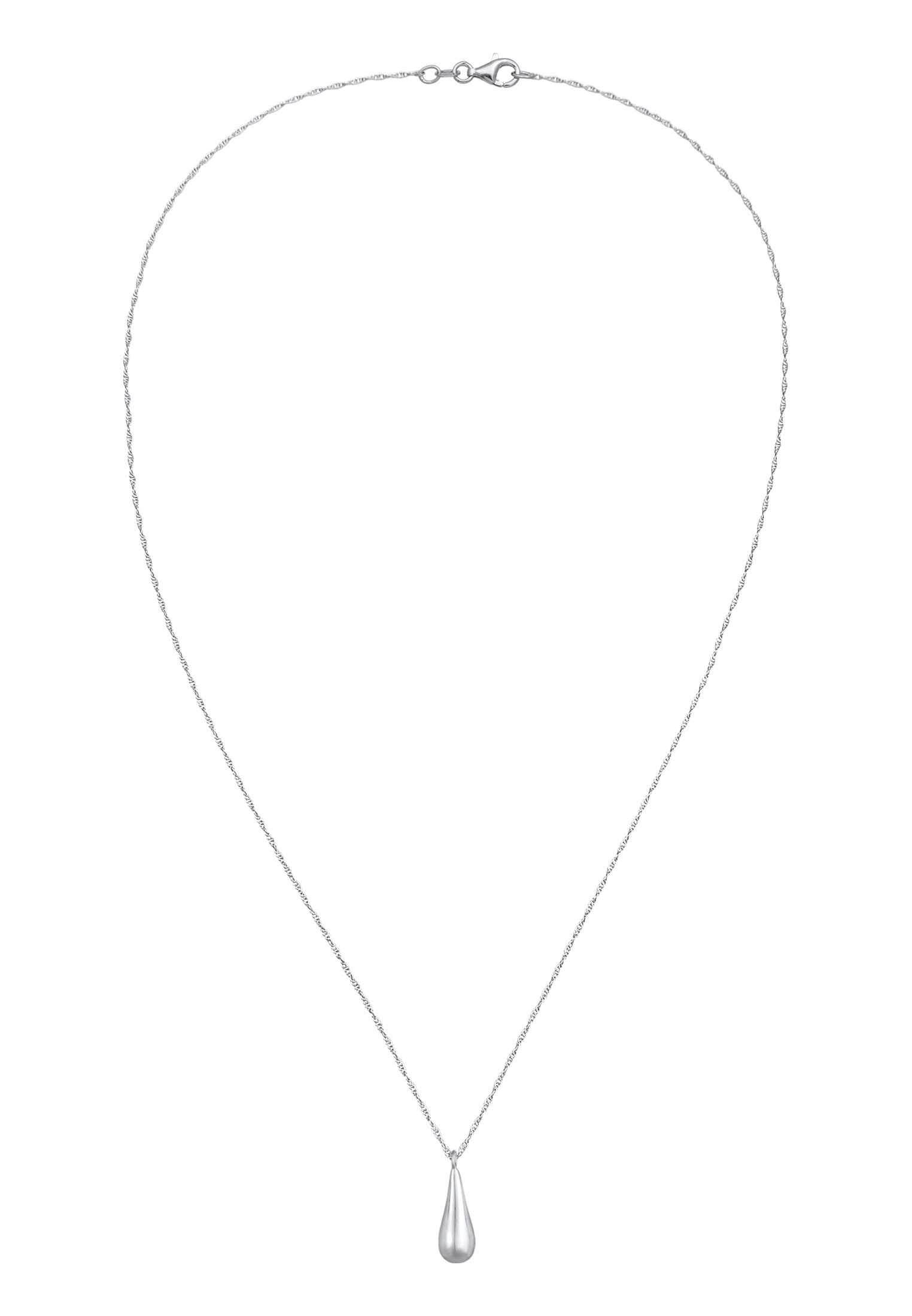 Elli Lange Kette »Halskette Twisted mit Tropfen Anhänger 925 Silber«