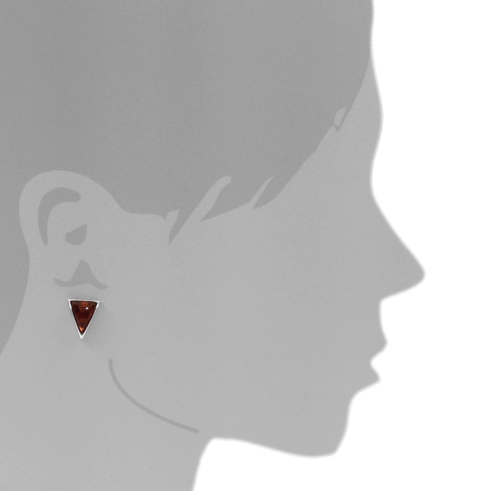 OSTSEE-SCHMUCK Paar Ohrstecker »- Classic 17 x 14 mm - Silber 925/000 - Bernstein«