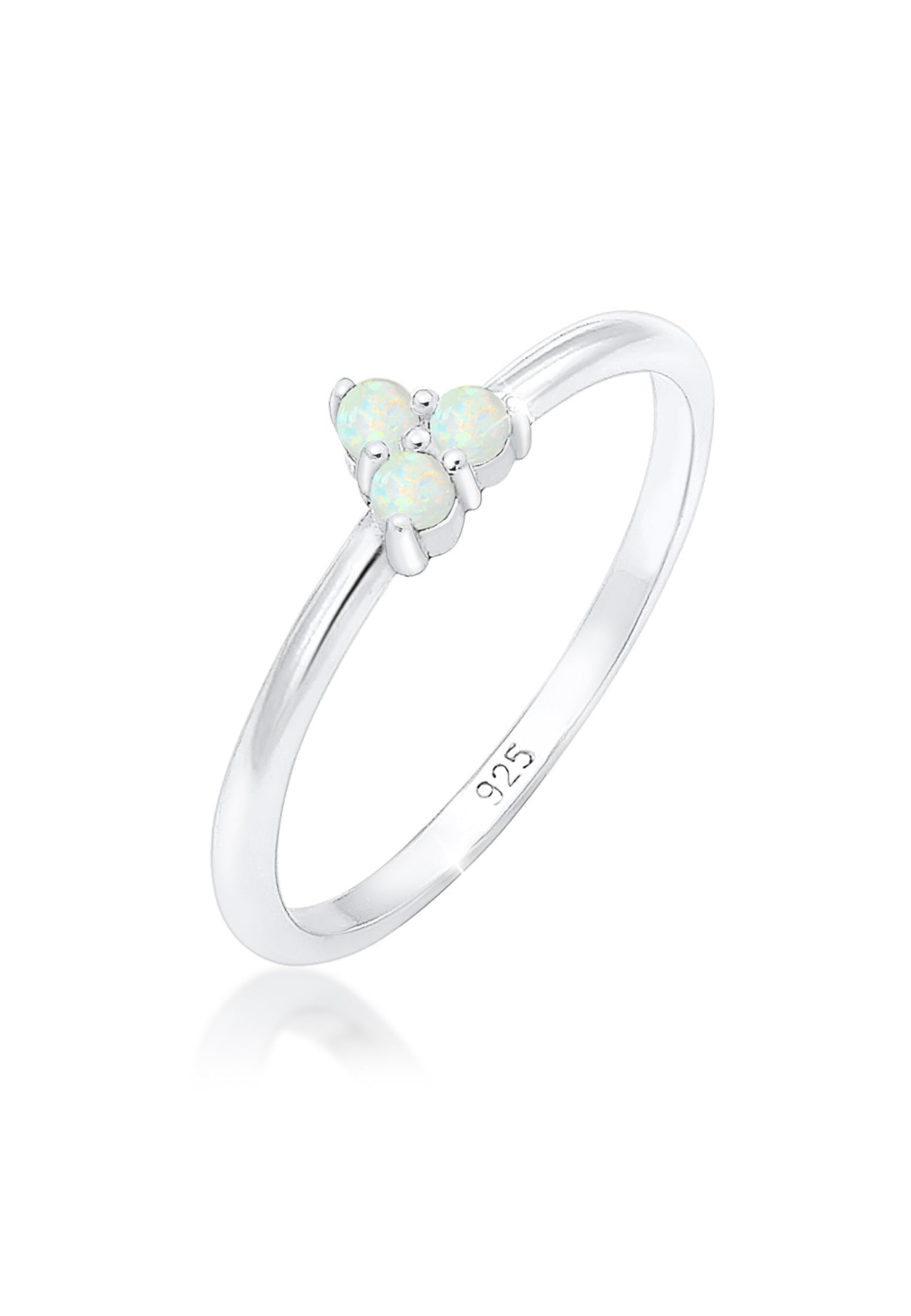 Elli Silberring »Ring Opal Kreis Trio Trend 925er Silber«