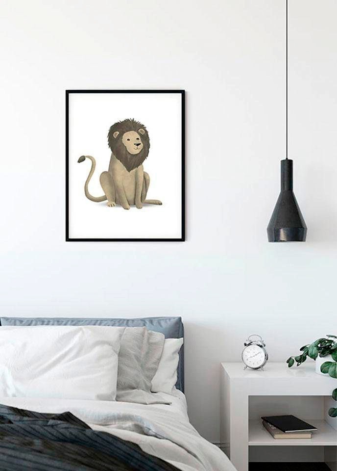 Komar Bild »Cute Animal Lion«, Tiere, (1 St.), Wandbild zur Dekoration - ohne Rahmen
