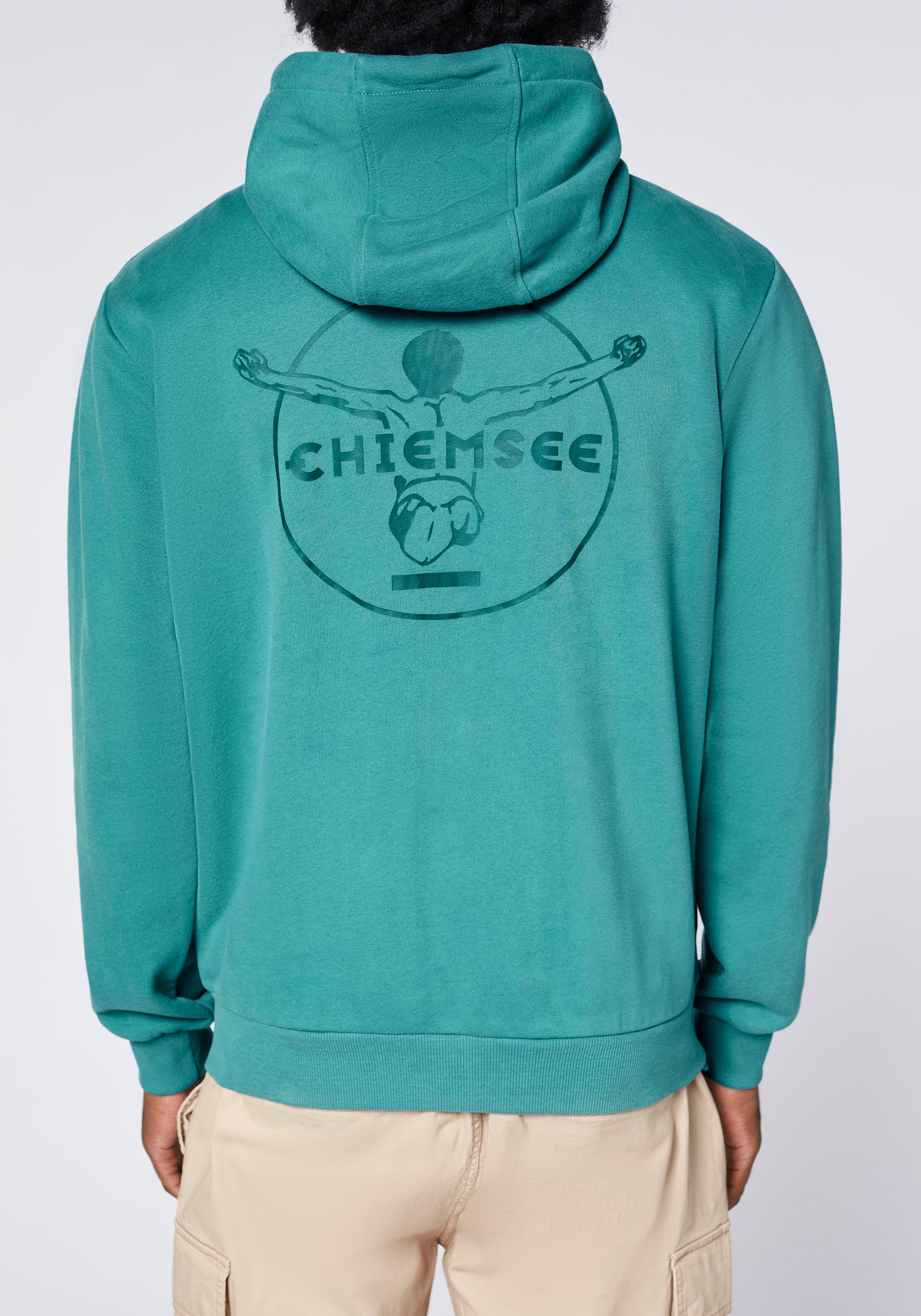 Chiemsee Kapuzensweatshirt , - mit gro&szlig;em, tonalen Rubberprint auf dem R&uuml;cken<br/>
