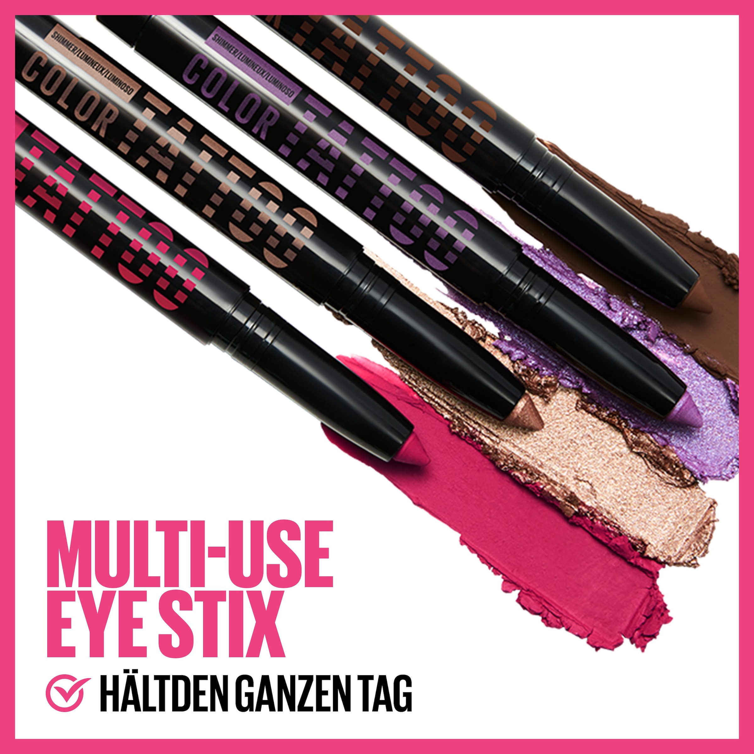 MAYBELLINE NEW YORK Lidschatten »Maybelline New York Color Tattoo 24h Eye Stix Shining« All-in-One-Lidschatten, Eyeliner und Primer