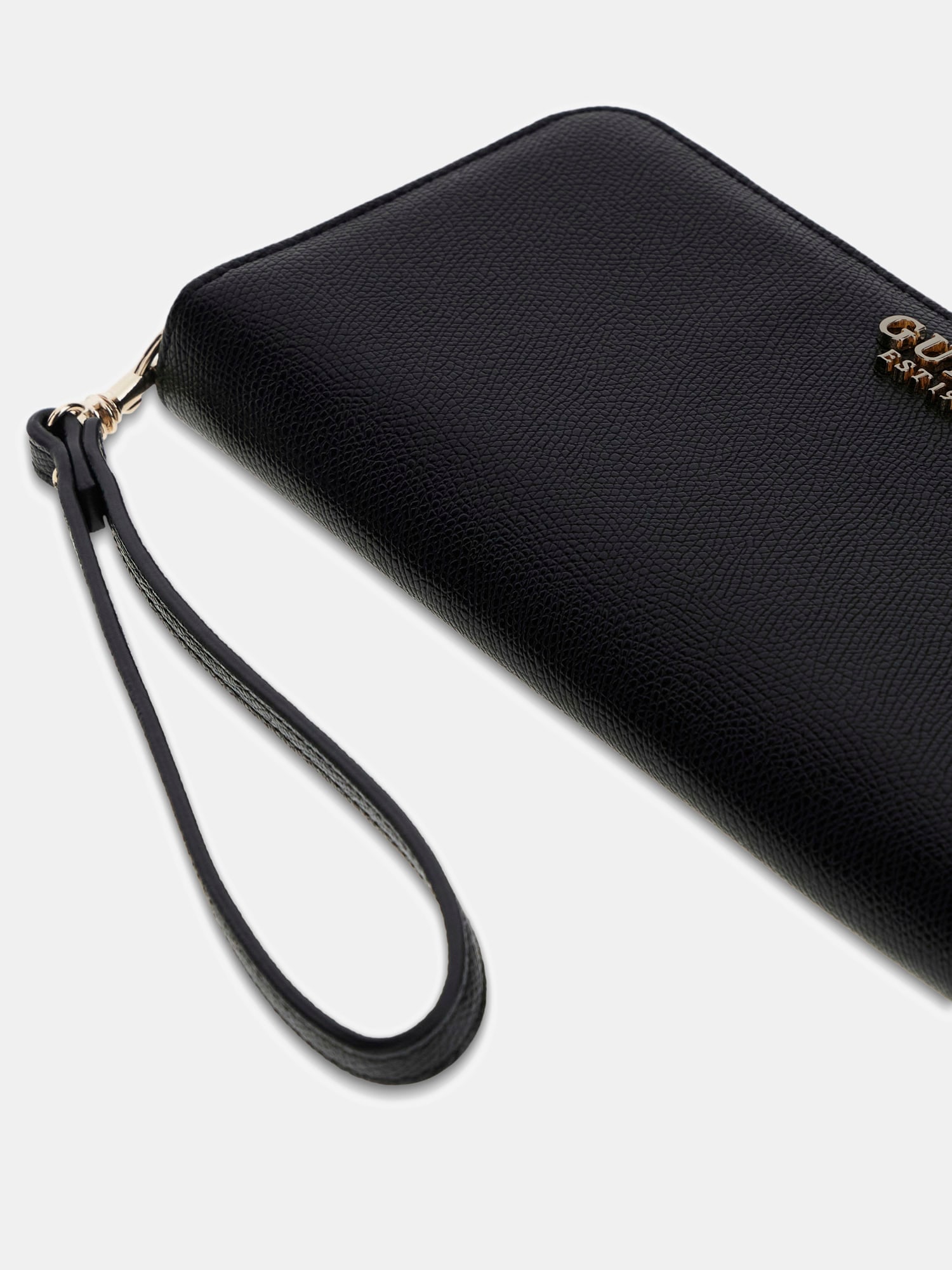 Guess Geldbörse »AMORETTE SLG LRG ZIP AROUND« Damen Portemonnaie, Geldbeutel mit edlem Logoschriftzug