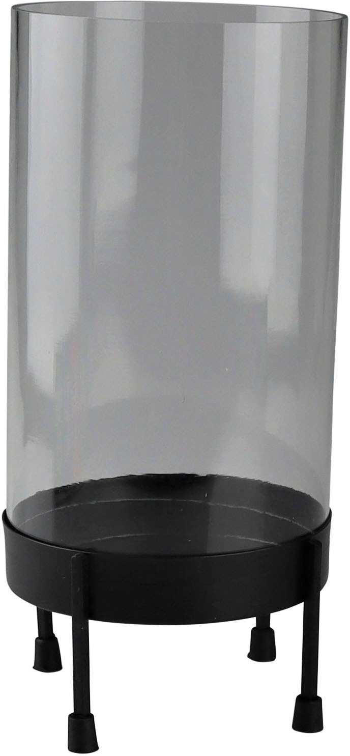 AM Design Windlicht, (1 St.), Stumpenkerzenhalter aus Eisen und Glas