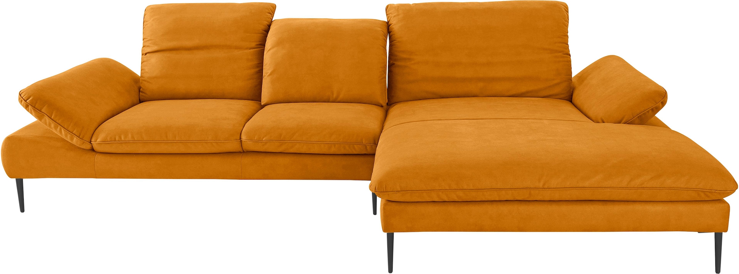 W.SCHILLIG Ecksofa »enjoy&MORE, Designsofa, bequem, zeitlos und elegant, L-Form«, Sitztiefenverstellung, Füße schwarz pulverbeschichtet, Breite 340 cm
