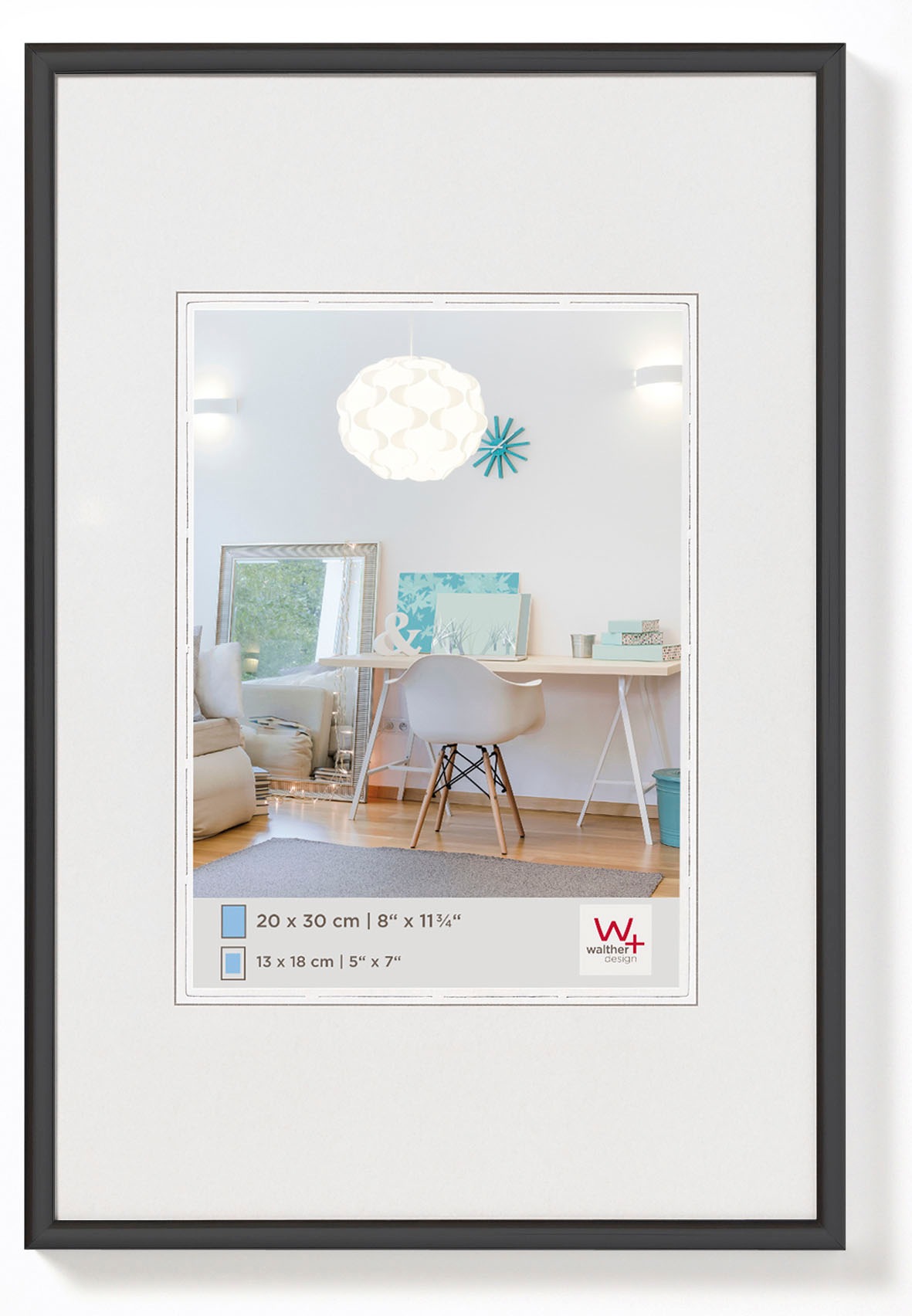 Walther Bilderrahmen »New Lifestyle Kunststoffrahmen 50 x 70 cm, SCHWARZ«, (1 St.)