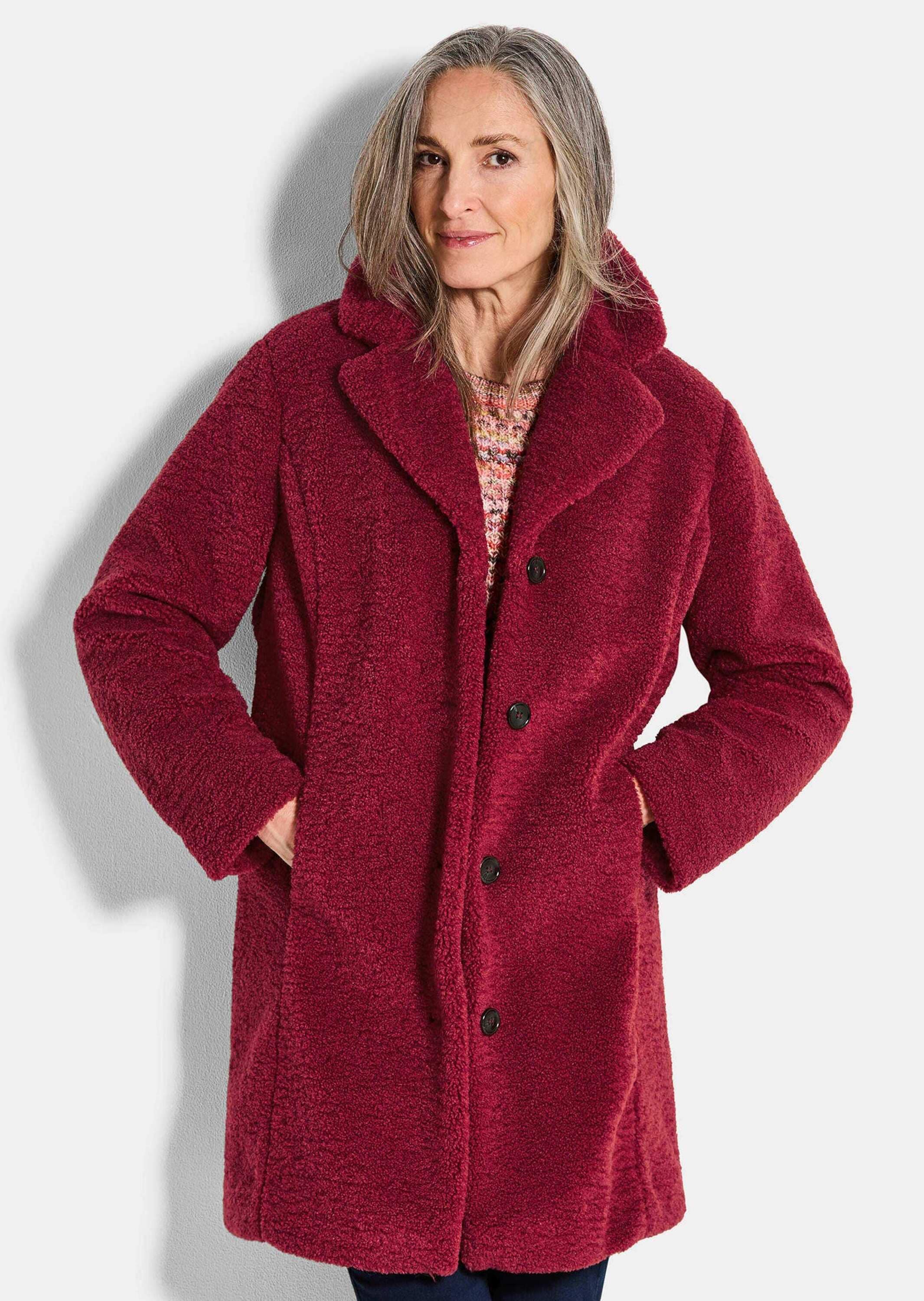GOLDNER Winterjacke »Teddy-Mantel aus weichem Plüsch«